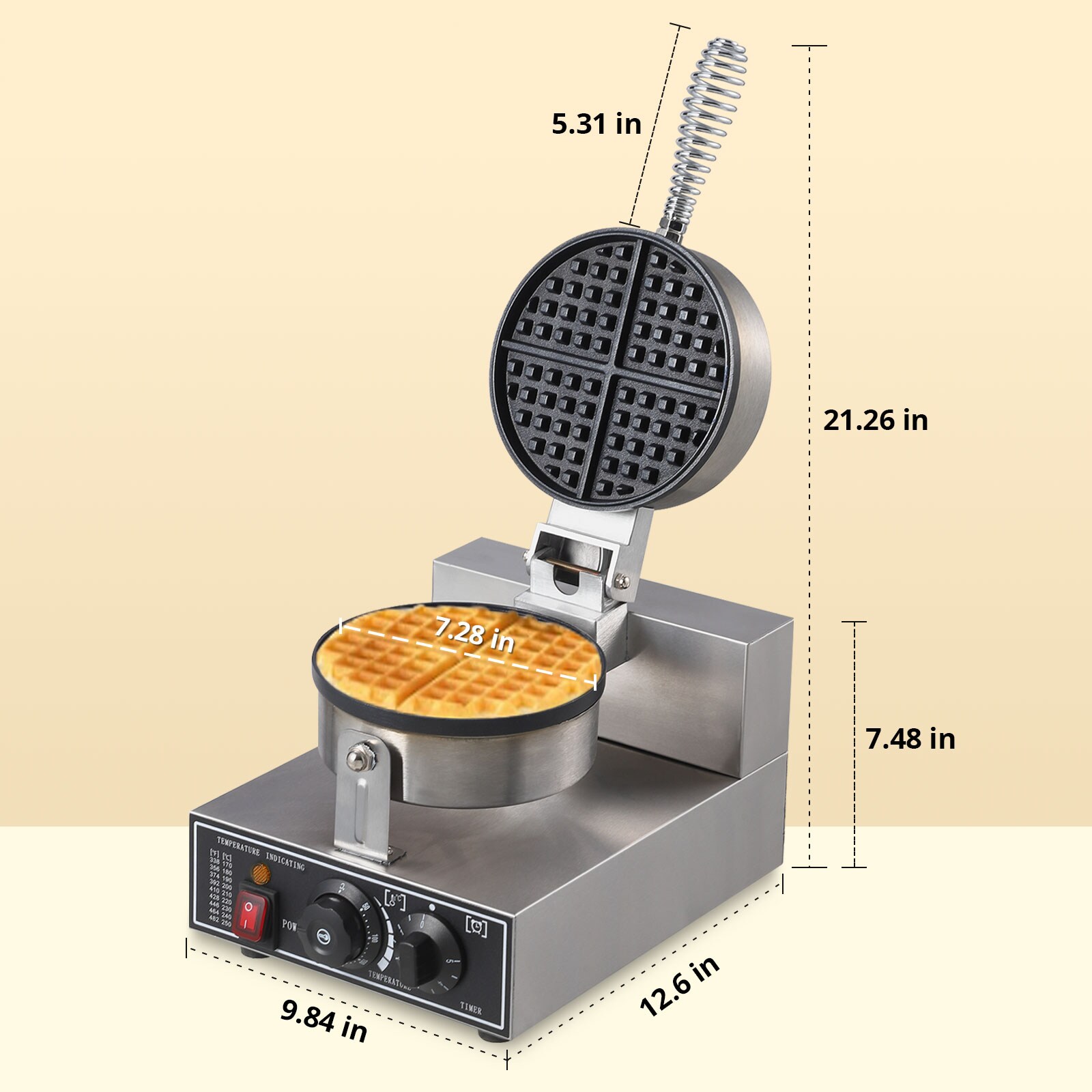 Qeetex GGL-PHO-13CMG2C0 Waffle-Makers - View #2