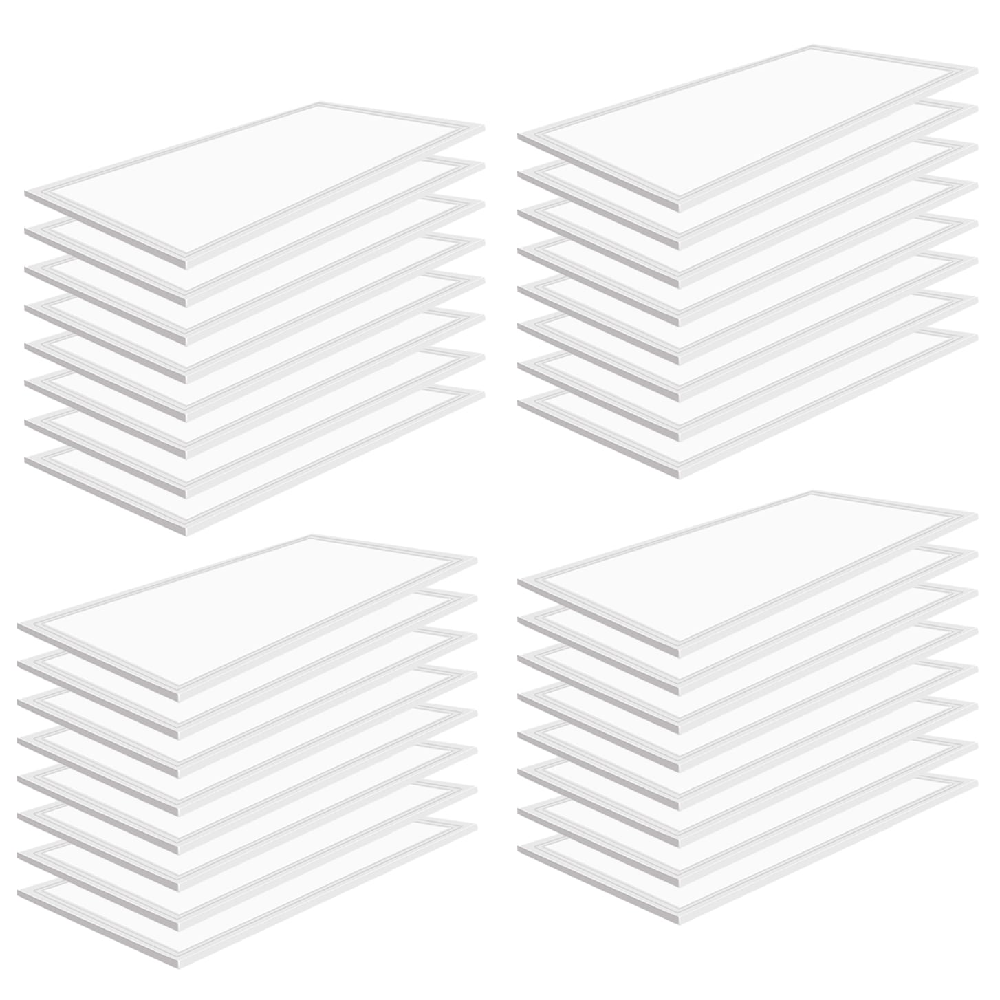 Bieuoram 32 Pack of 2ft x 4ft 7800 Lumens Integrated LED Panel Light 5000K White 0-10V Dimmable