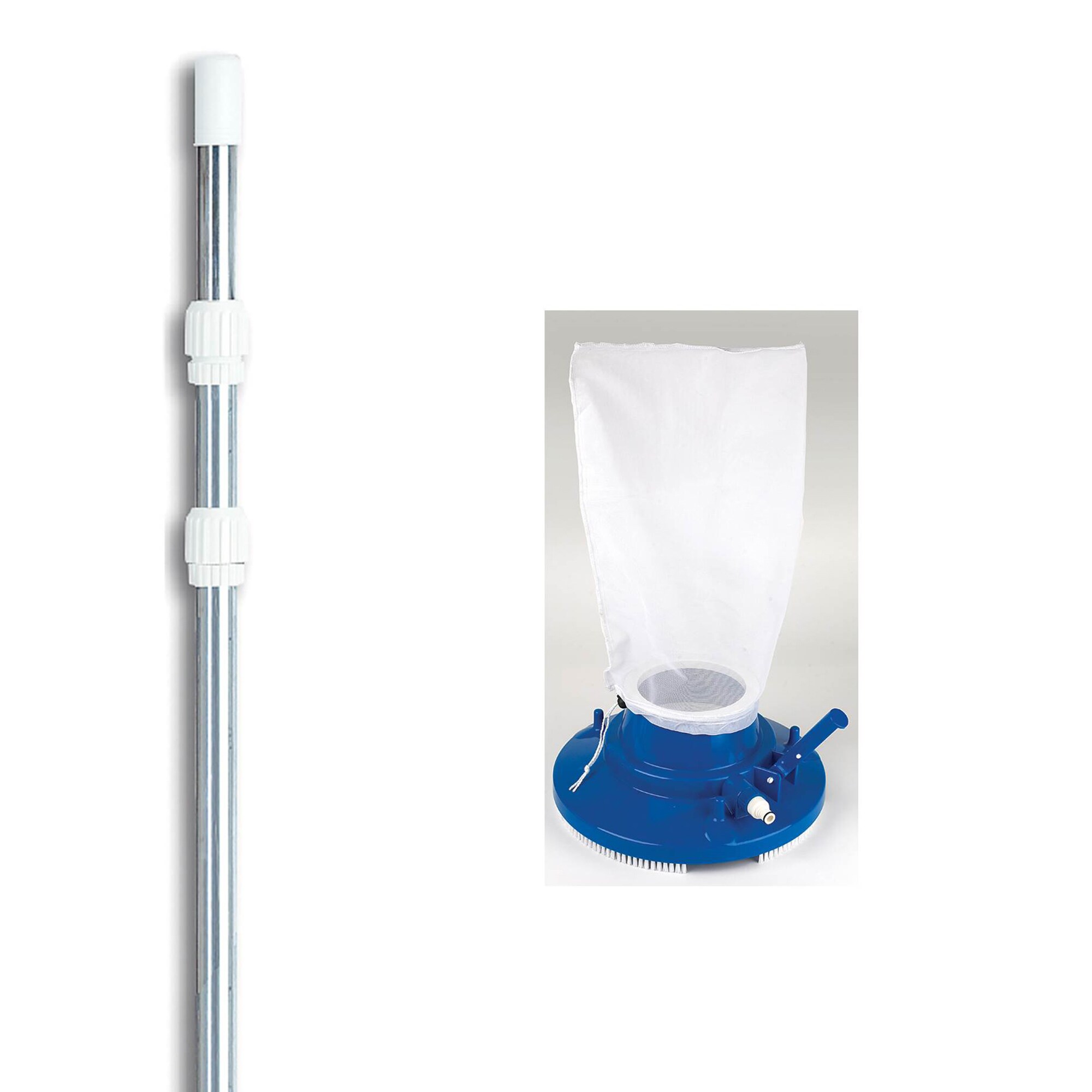 Swimline 59473 Hydrotools Venturi 8170 13inch Leaf Pool Vacuum Head Bag with 4-12' Telescopic Pole