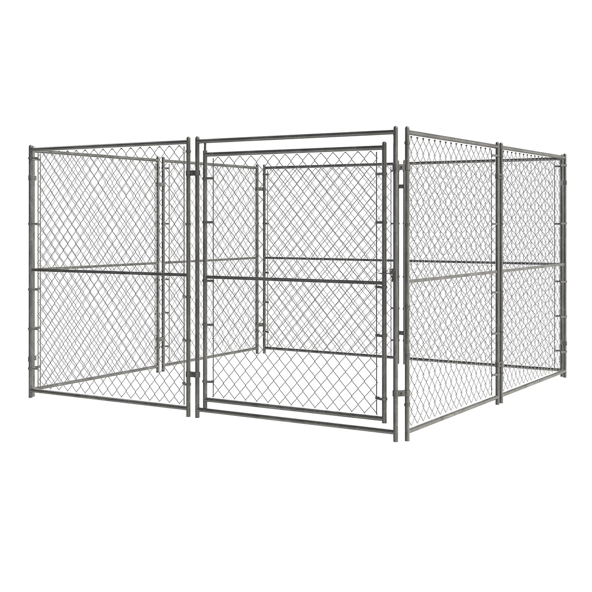 Pet Sentinel Medium (26 - 40 lbs.) Wire Dog Kennel Outdoor ( 10-ft L x 10-ft W x 6-ft H ) #830223