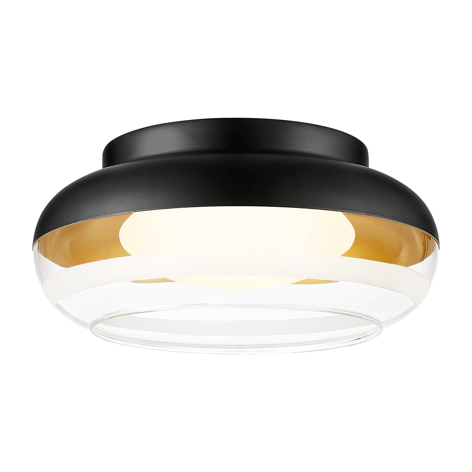 LTMATE LSZSL68F-LED BK JAZAVA 11.5-in Matte Black Integrated LED Flush Mount Light