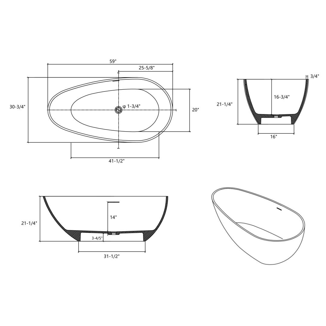 WELLFOR GTLSTBL06 bathtubs - View #5