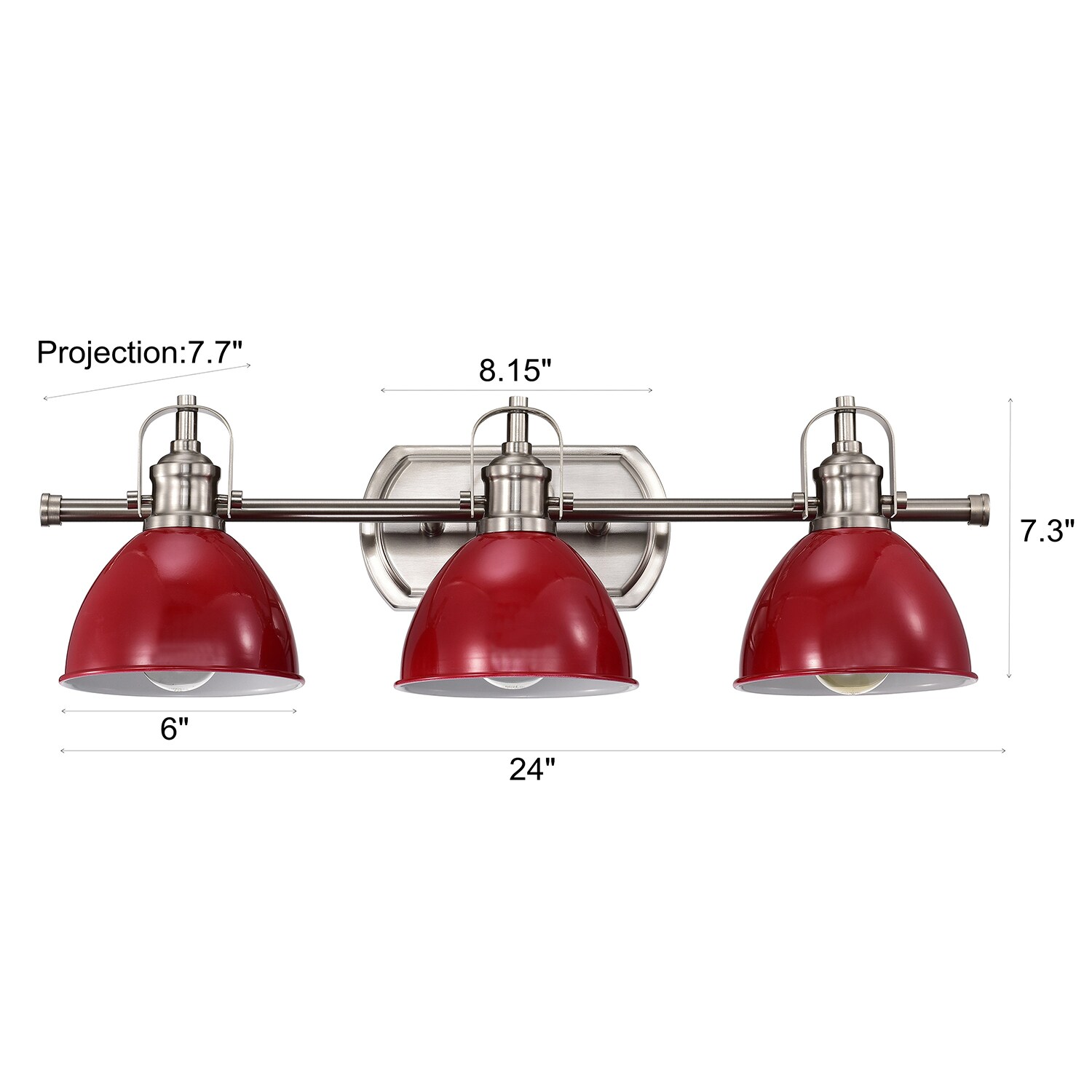 red bathroom light fixture