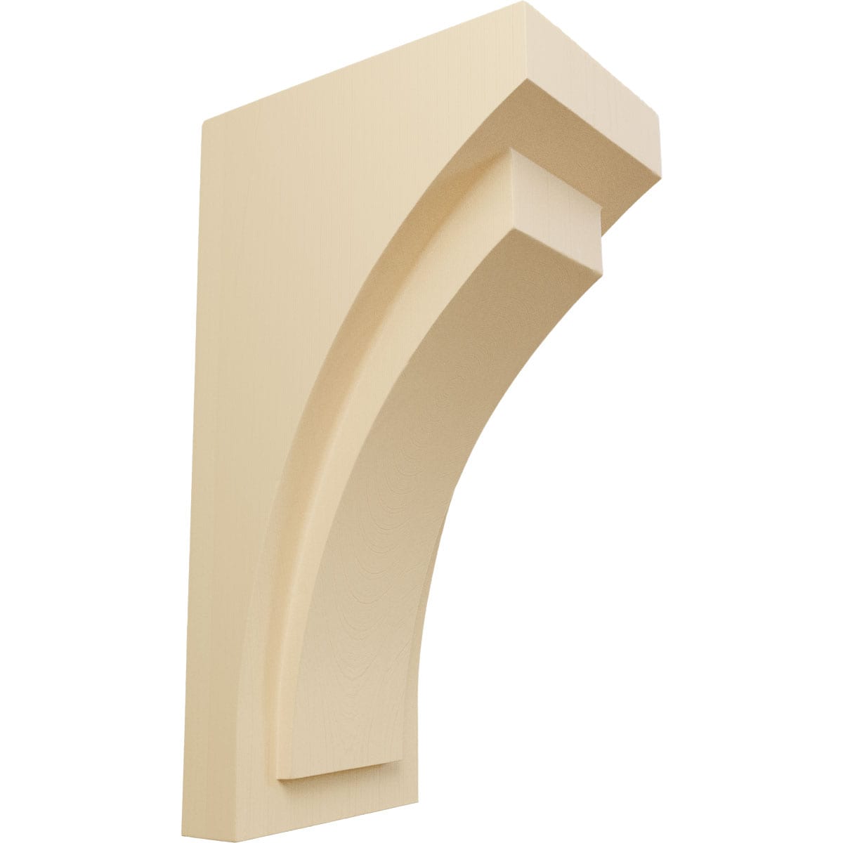 Ekena Millwork CORW05X07X14FEMA 5.5-in x 7.75-in x 14-in Unfinished Maple Wood Paintable/Stainable Corbel