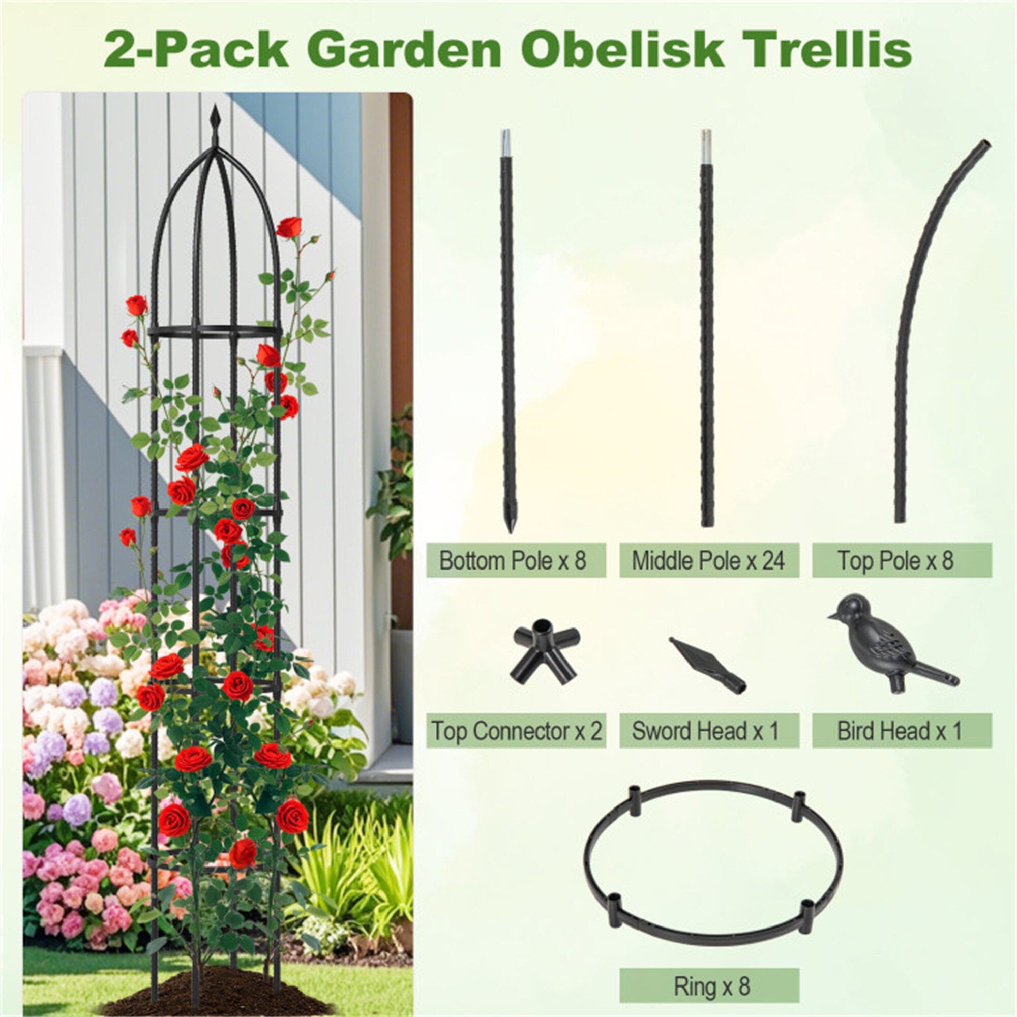 BABOOM BOM-T4164BK-CO Garden-Trellis - View #8