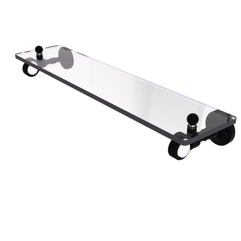 Allied Brass PG-1G-22-BKM Pacific Grove Matte Black Wall mount Bathroom Shelf ( 22-in x 3.2-in x 5-in )