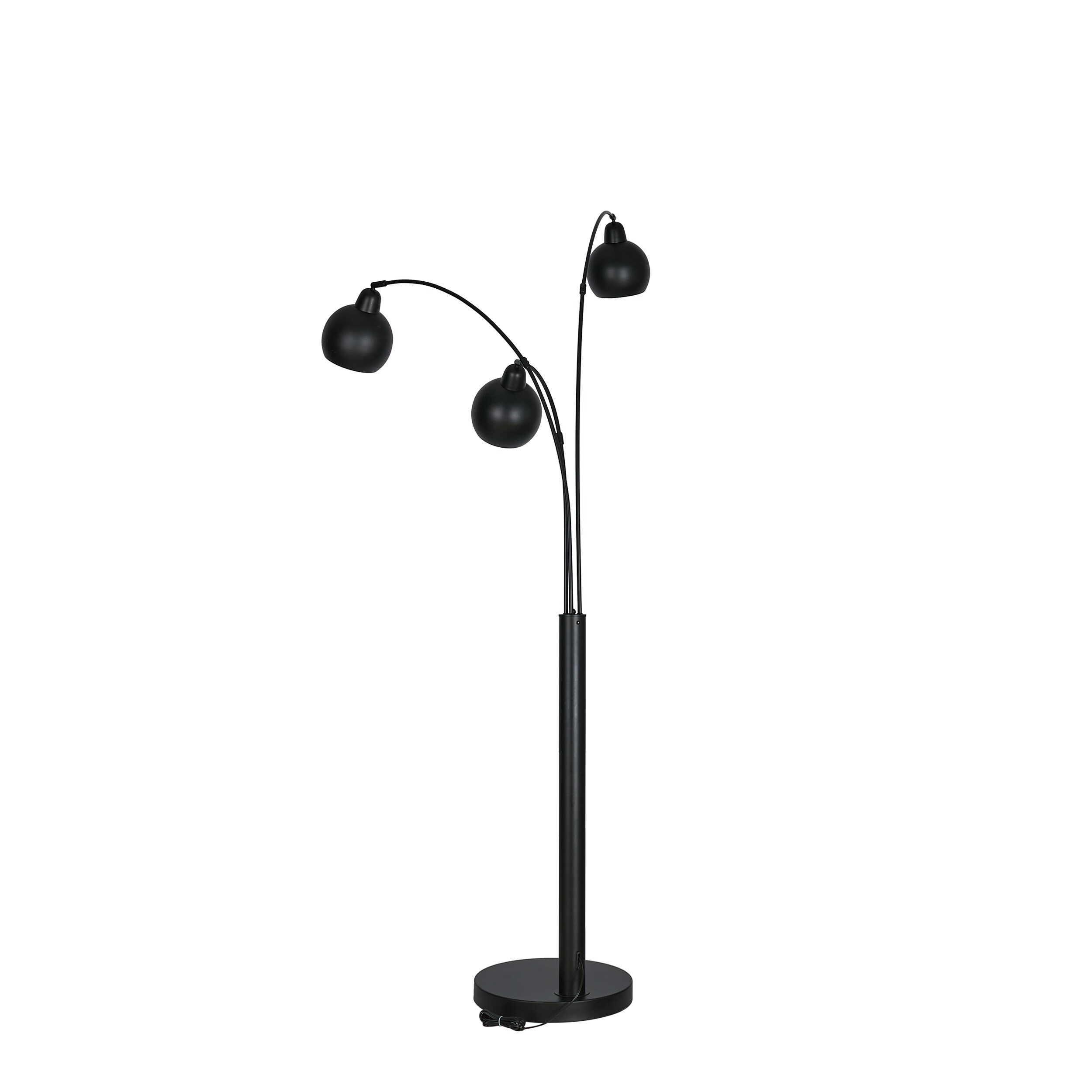 allen + roth 79-in Matte Black Multi-head Floor Lamp in the Floor