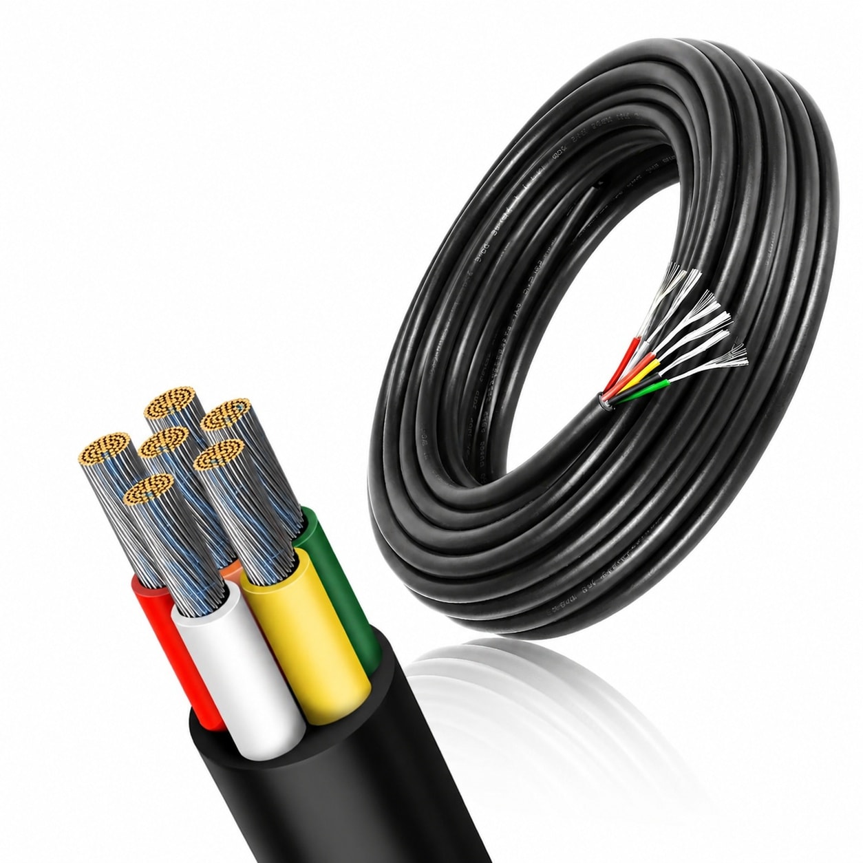 Aoibox 18 Gauge 6 Conductor Tinned Copper Low Voltage Cable 49 2 ft 18 6 Stranded PVC Jacket for Thermostat #LABYR4ND