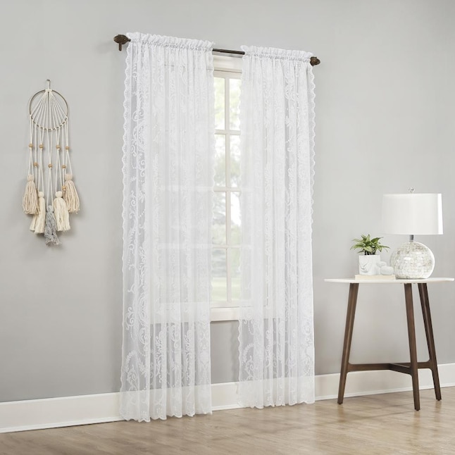 أوغندا رمح تذكاري White Lace Curtains, Lace Curtain Panels 63 Long