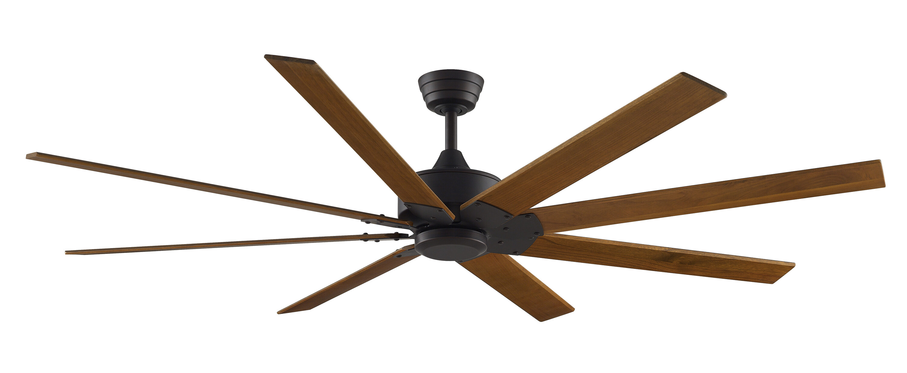 Levon Custom 72-in Dark Bronze Indoor/Outdoor Smart Ceiling Fan with Remote (8-Blade) | - Fanimation FPD7912BDZ-72CY