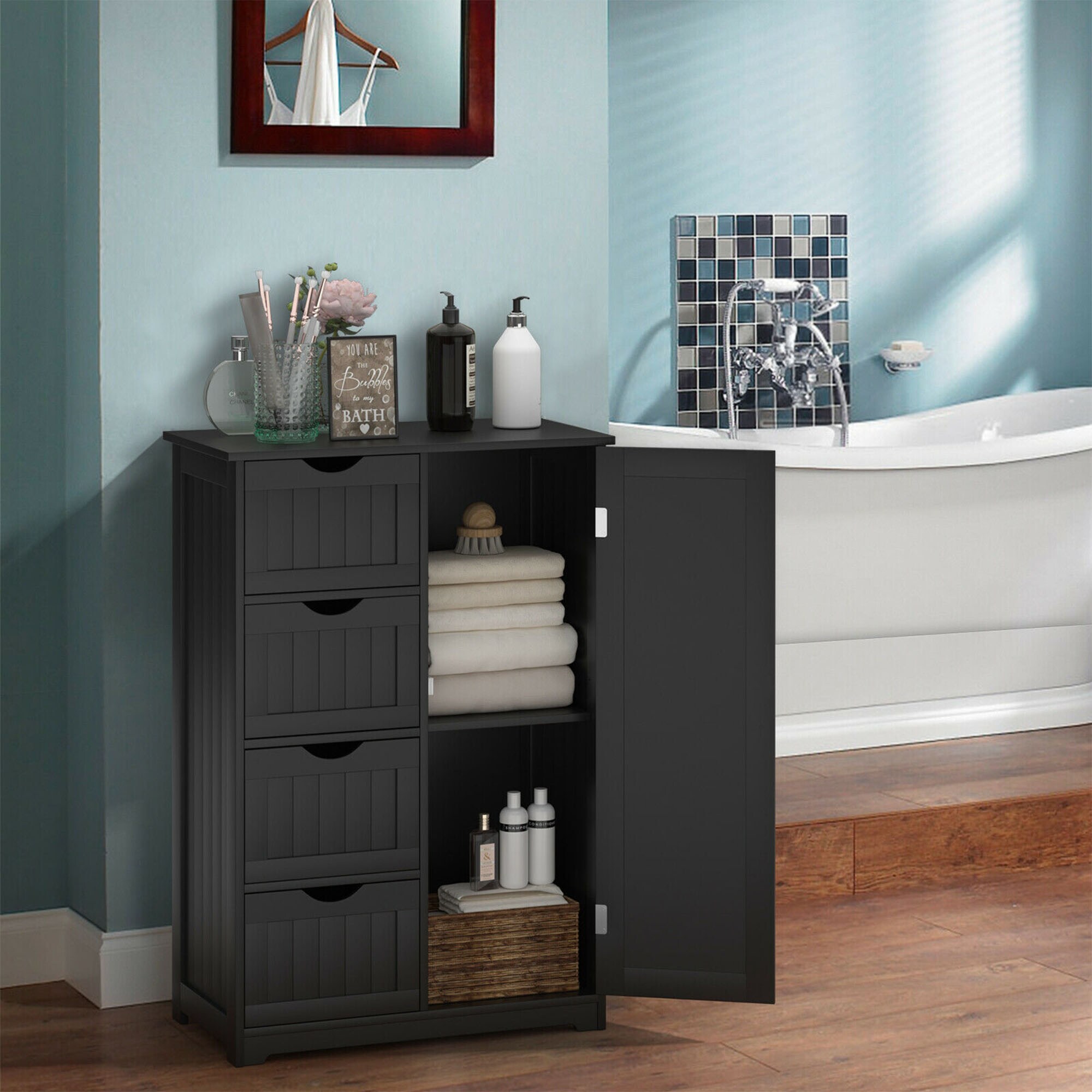 WELLFOR OUJ65930BK Linen-Cabinets - View #7