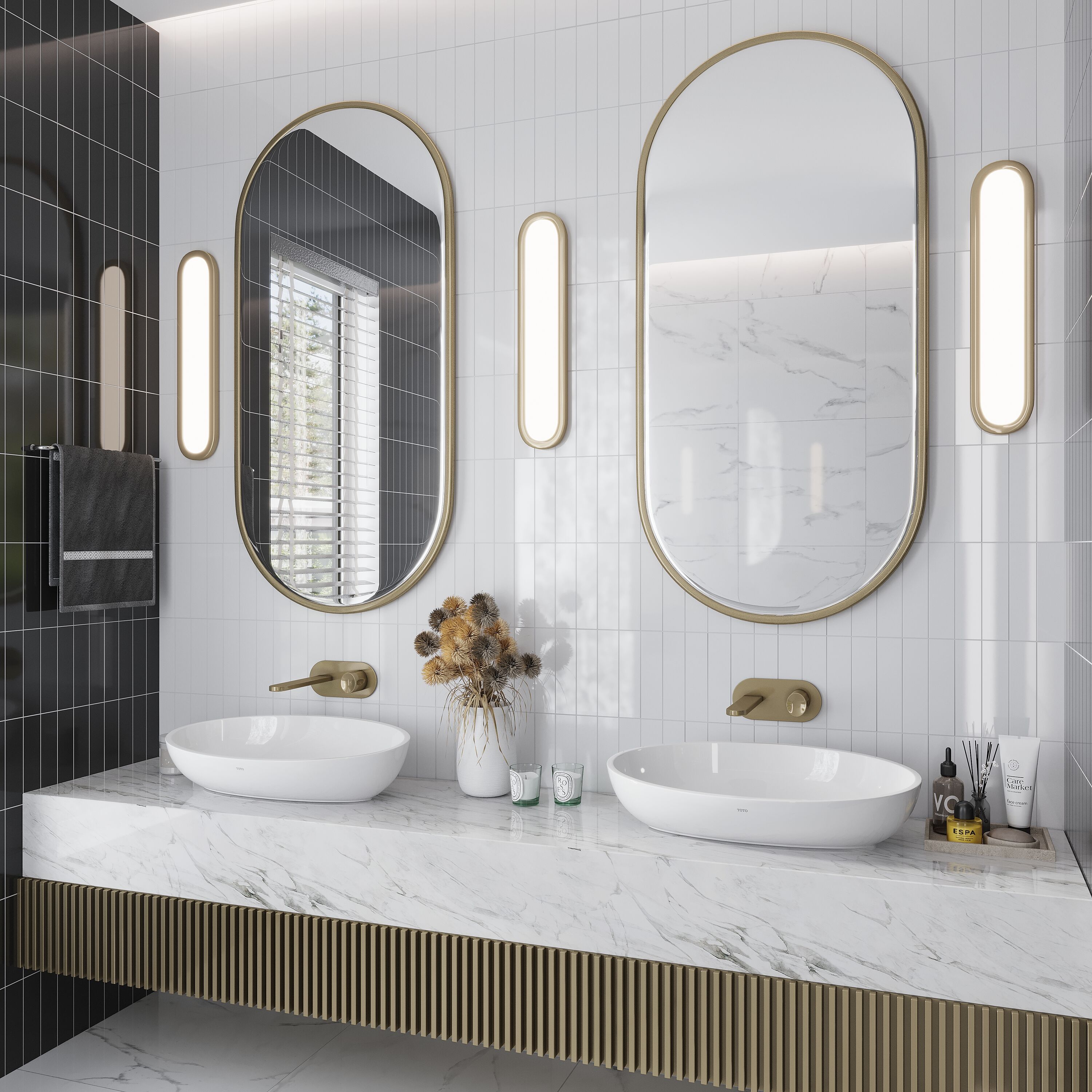 Glossy White Ceramic Subway Wall Tile 1.97'' x 7.87''