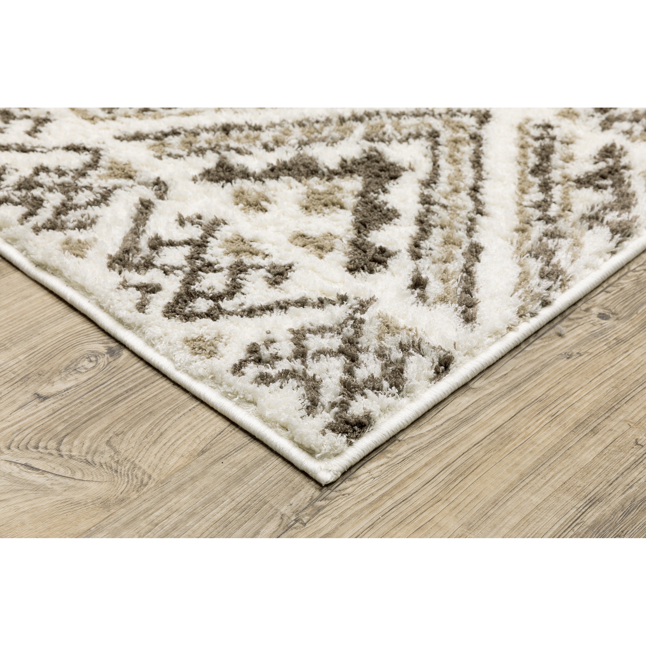 allen + roth Woodland 4 x 6 Brown Indoor Geometric Lodge Area Rug in the  Rugs department at