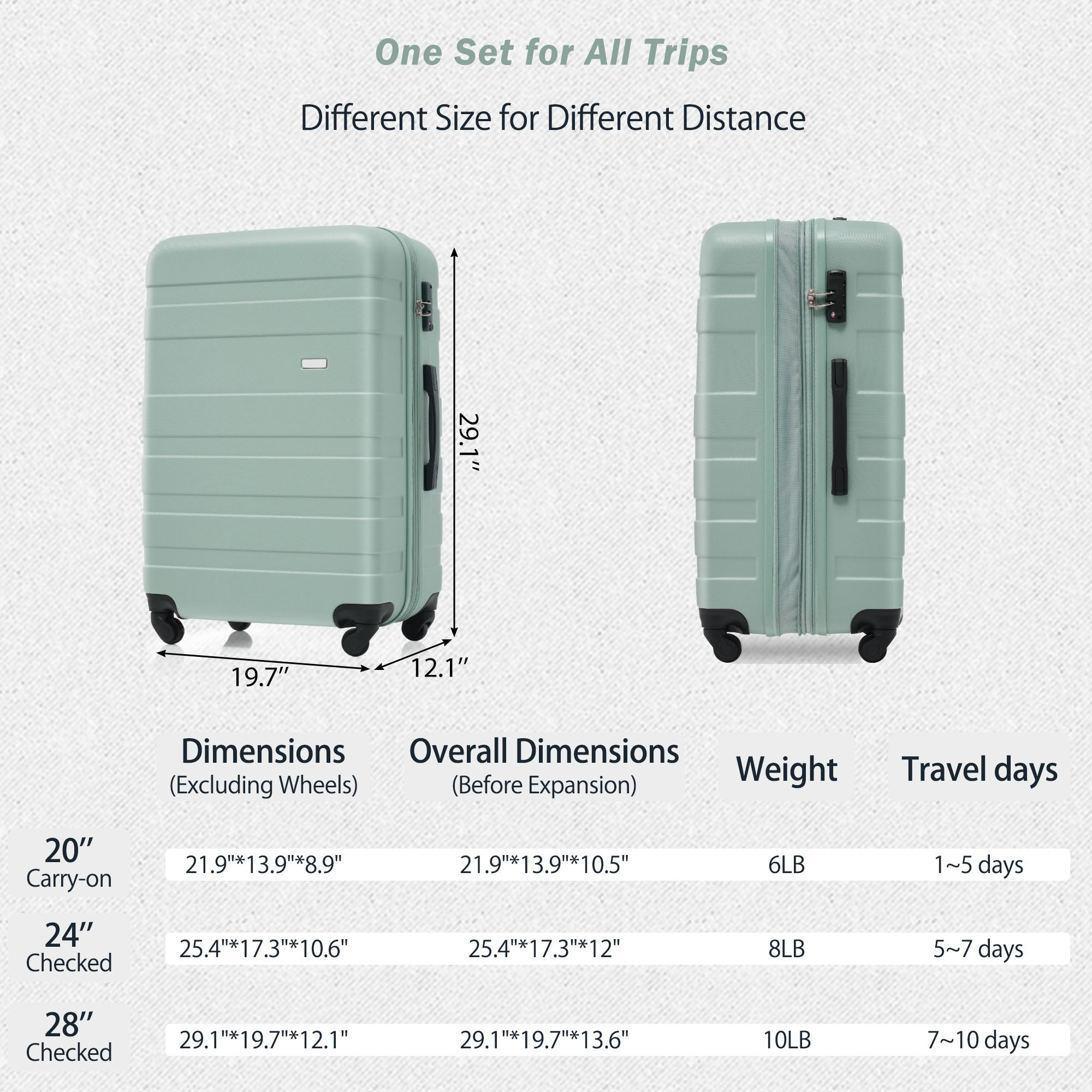Bybafun YD9600098 Luggage-And-Luggage-Sets - View #2