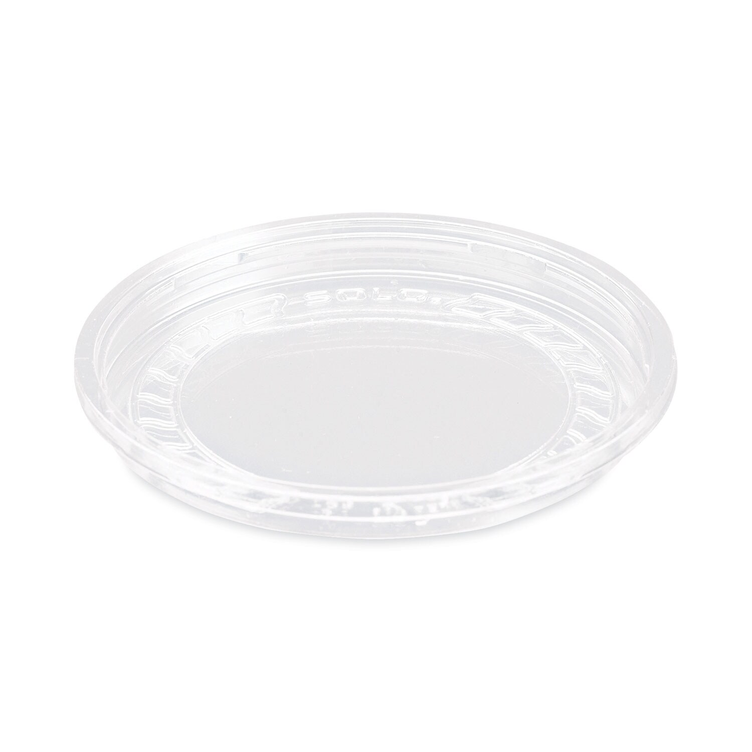 Solo Bare Eco-Forward RPET Deli Container Lids Recessed Lid Fits 8 oz Containers Clear Plastic 50/Pack 10 Packs/Carton