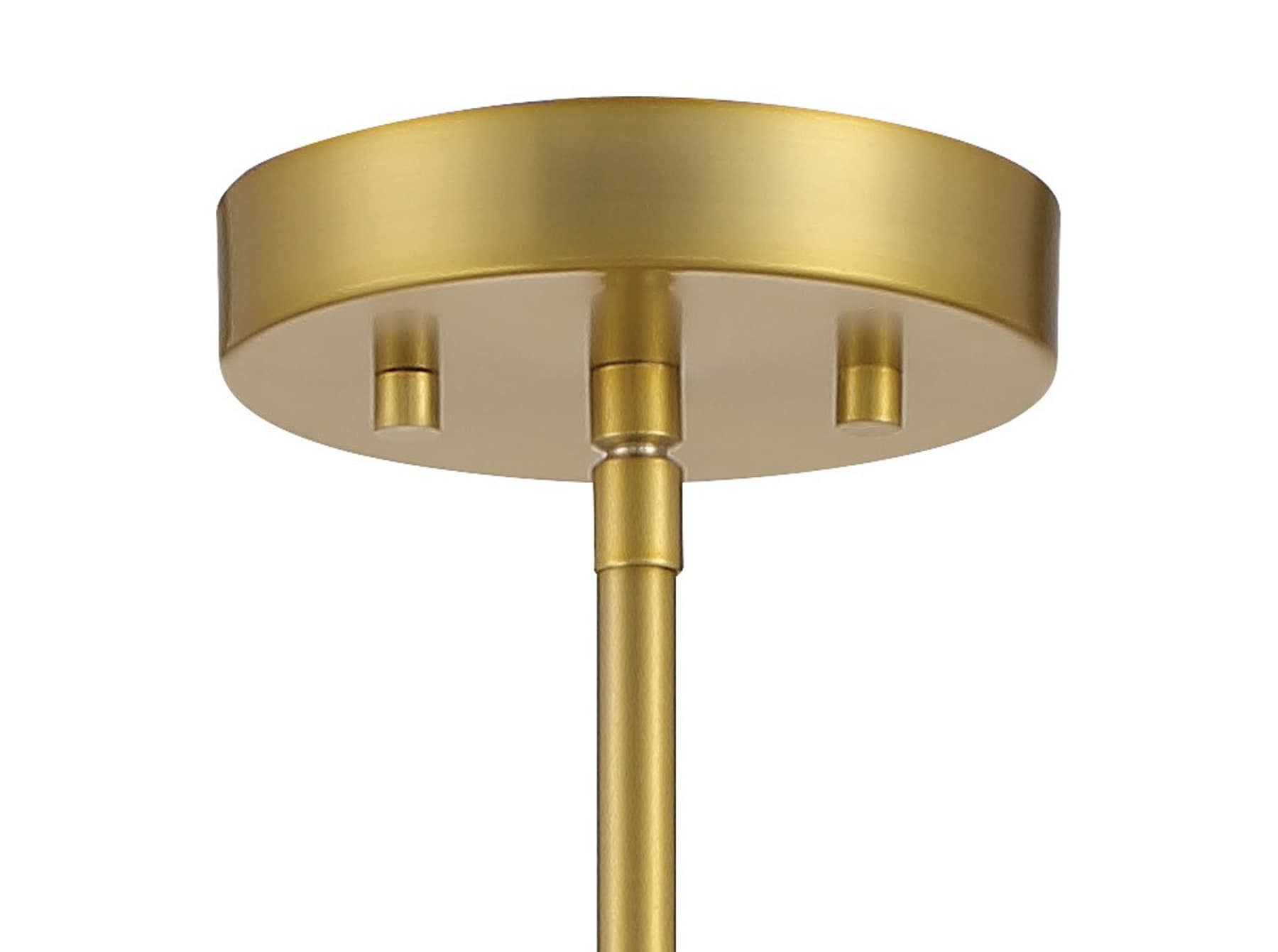 Soft Brass 5-Light Chandelier with Clear Glass Shades