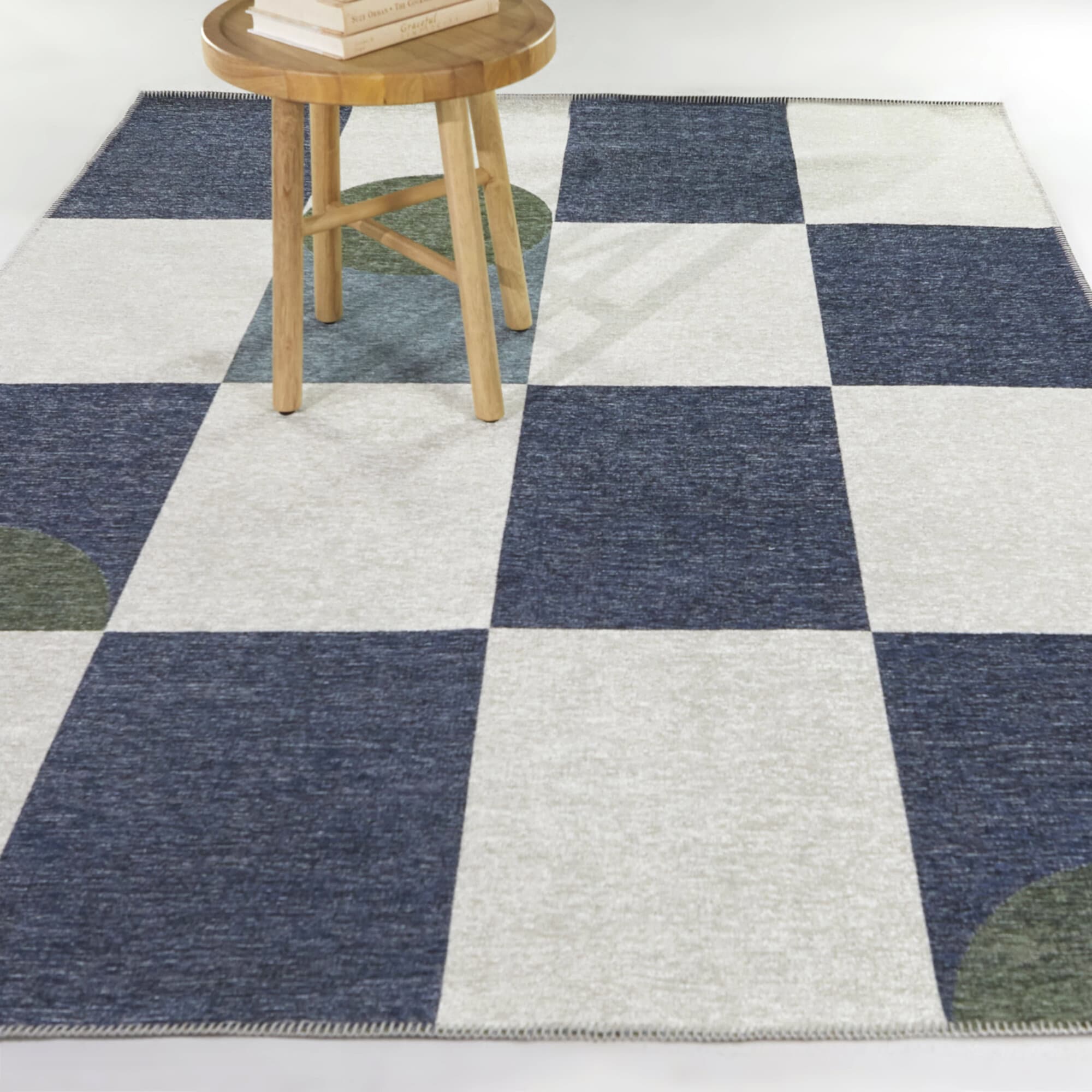 Balta 3120664 5 x 6 (ft) Polyester Blue Rectangular Indoor Geometric Mid-Century Modern Area rug