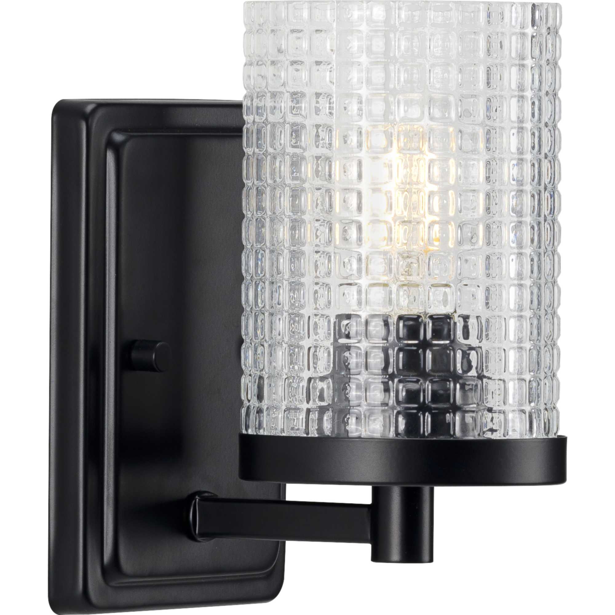 Progress Lighting P300268-031 Fawcett 4.5-in 1-Light Matte Black Industrial Vanity Light