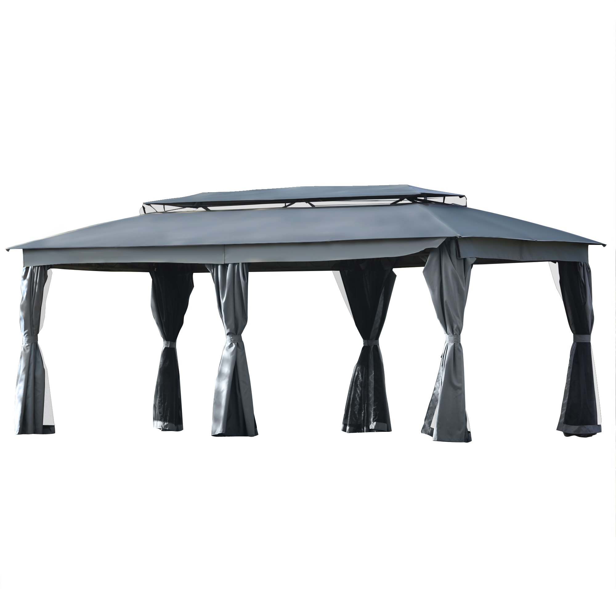 Maocao Hoom DJ-C-W30221947 10-ft x 20-ft Gray Rectangle Semi-permanent Soft top Roof