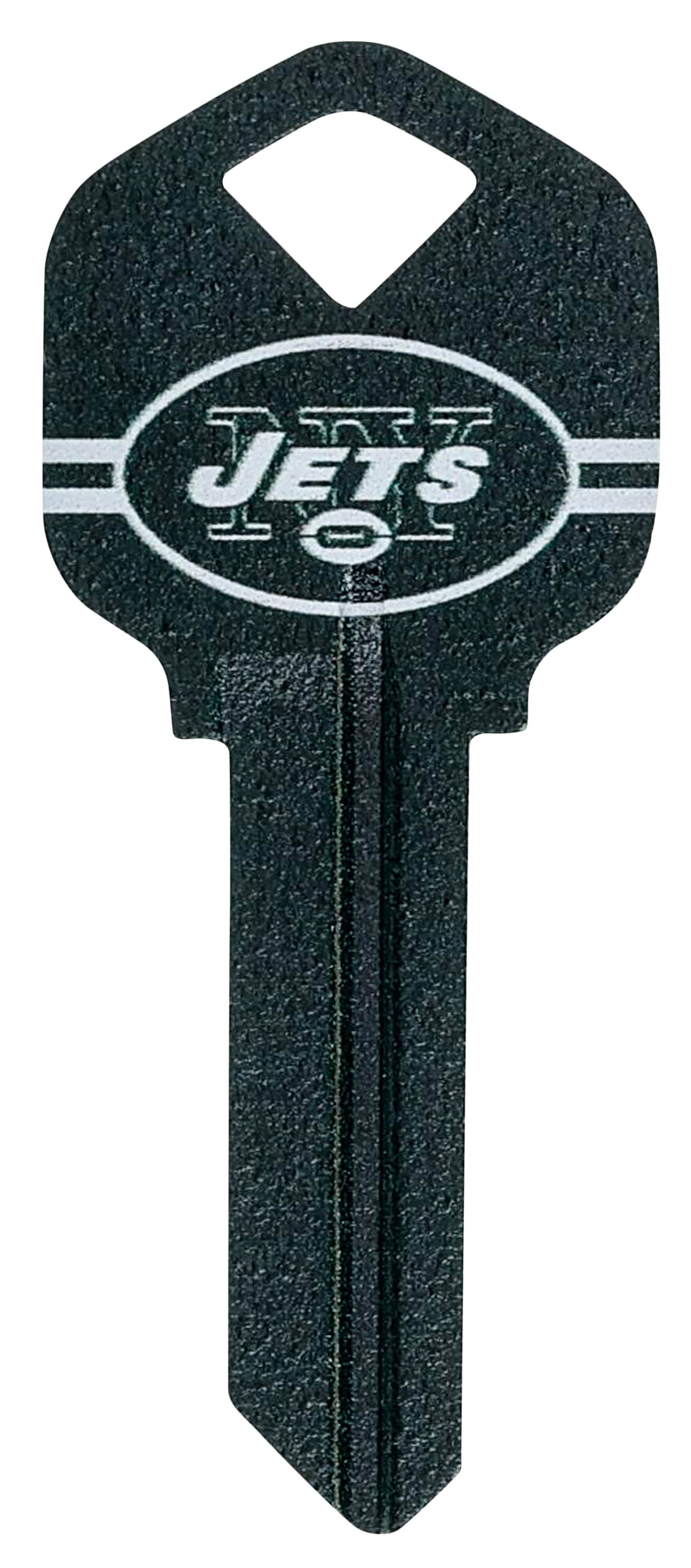 Hillman 89169 New York Jets Multicolored Sports Key Brass House/Entry Key Blank