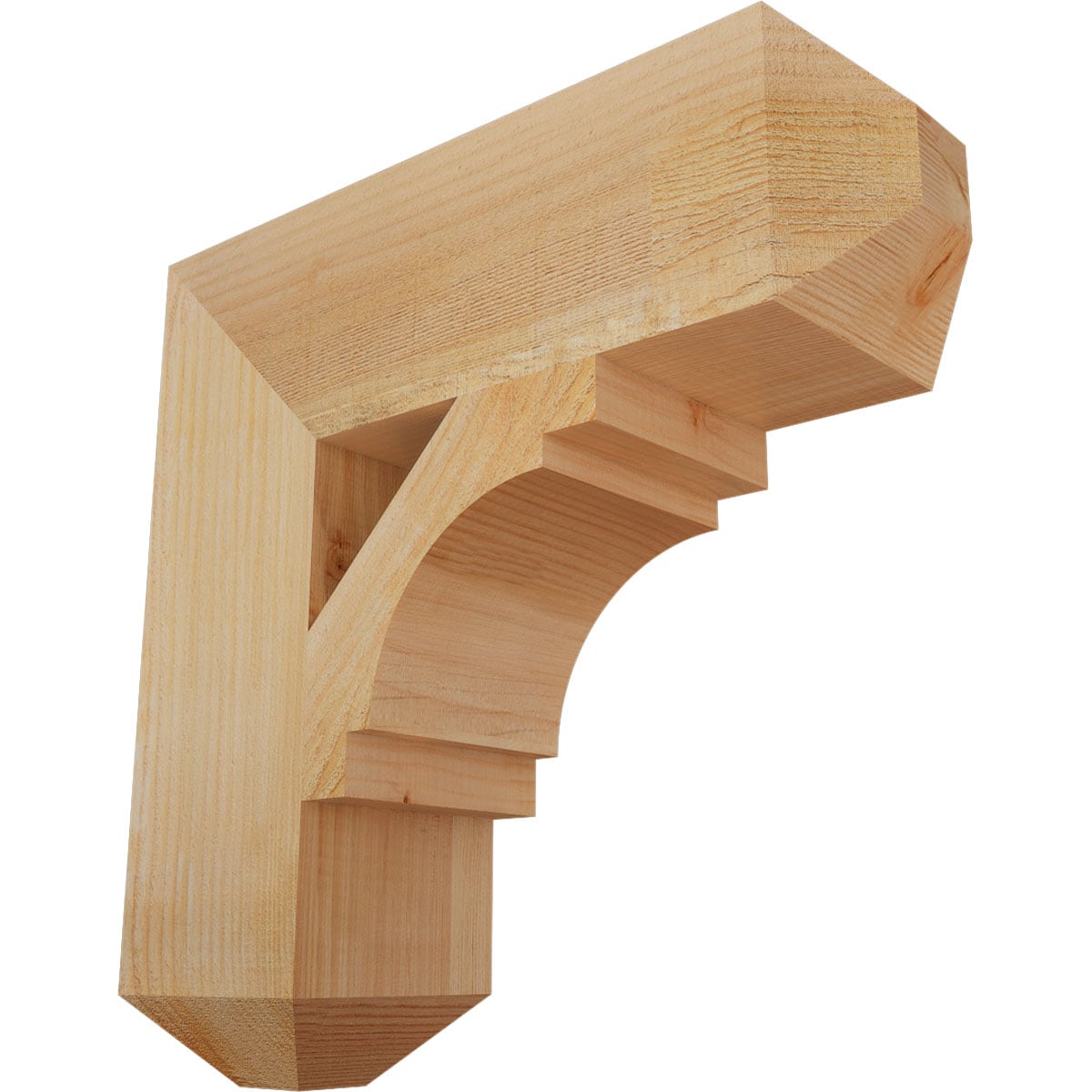 Ekena Millwork BKT06X20X20MRC04RDF Merced craftsman rough sawn 6-in x 20-in x 20-in Douglas fir Brown Wood Standard bracket