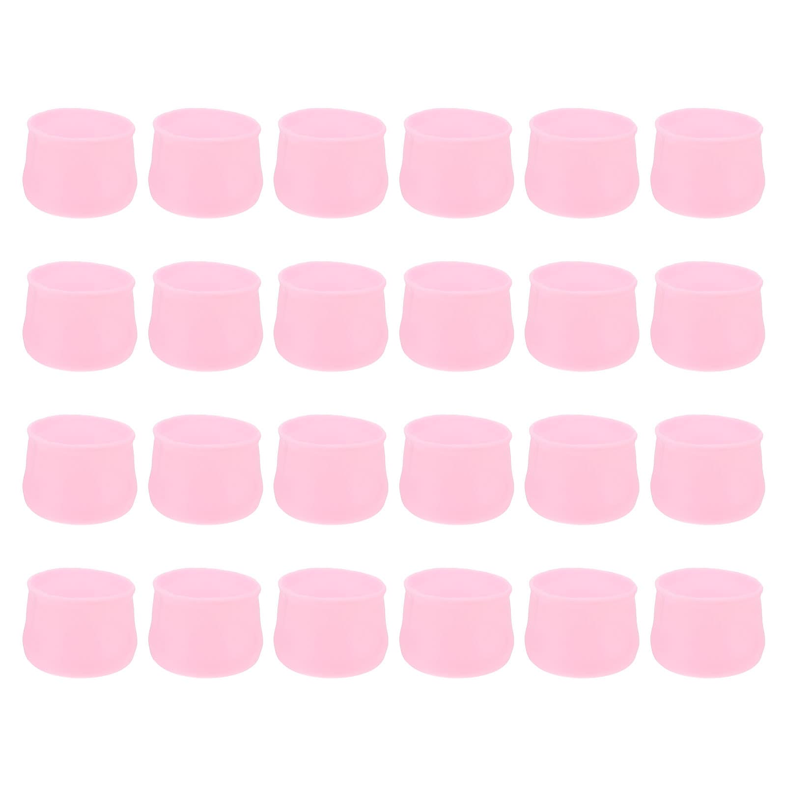 Unique Bargains 24pcs Chair Leg Protectors 20 x 25mm Silicone Cute Non-Slip Chair Leg Caps for Furniture Feet to Prevent the Hardwood Floors from Scratches Pink #S26042700UX6737