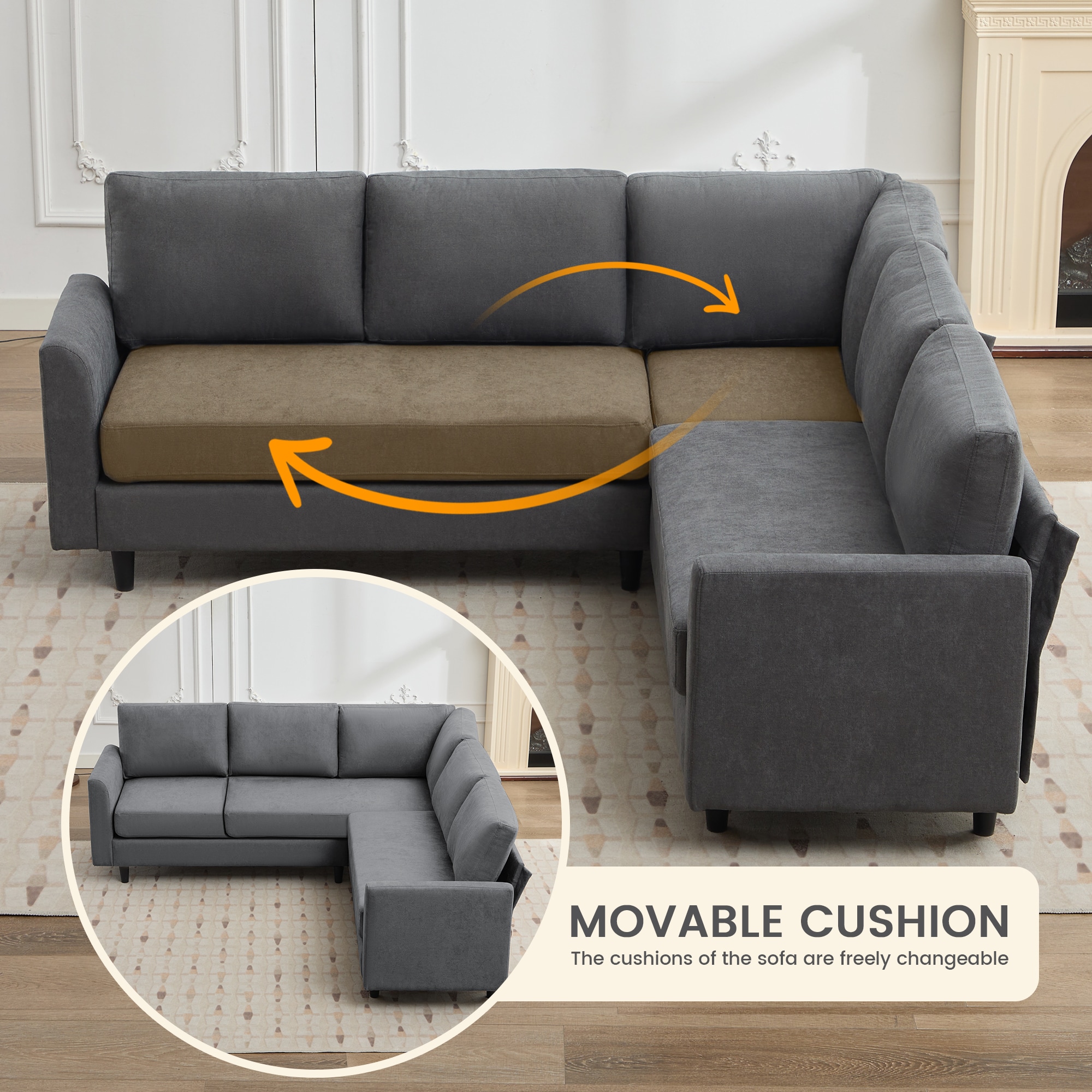 JEAREY 42YSG-GY Sofas-Loveseats - View #8