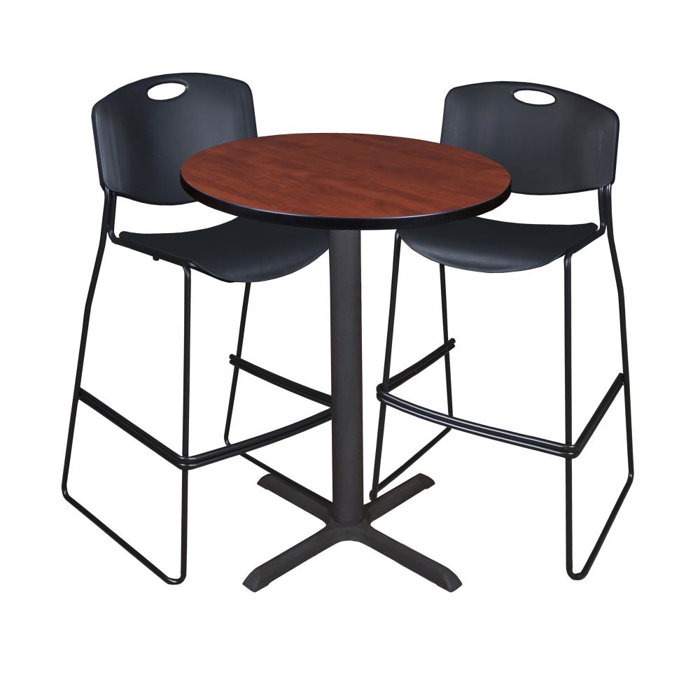 Regency TCB30RNDCH4495BK Breakroom Red 4-Person Training Table (30-in W x 42-in H)