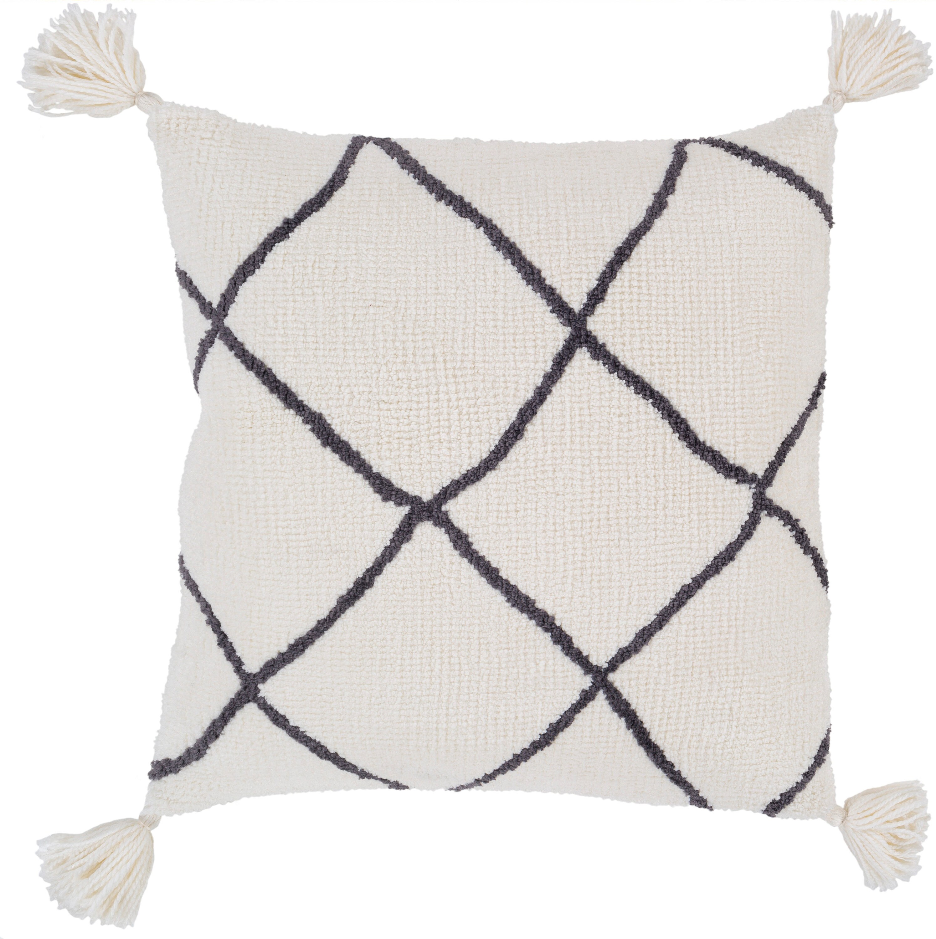 Livabliss BRH002-2020 Braith 20-in x 20-in Cream Indoor Decorative Cover
