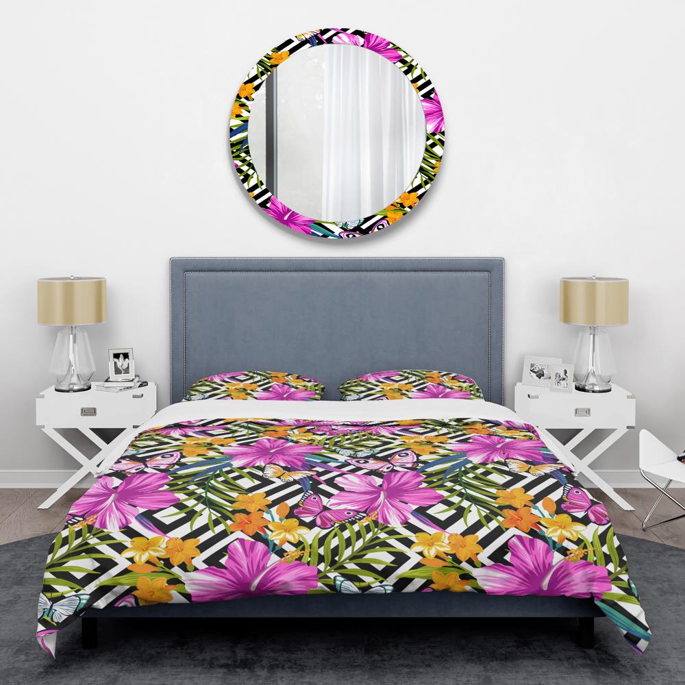 Designart BED24514-K 3 -Piece Multi-Color King Duvet cover Set