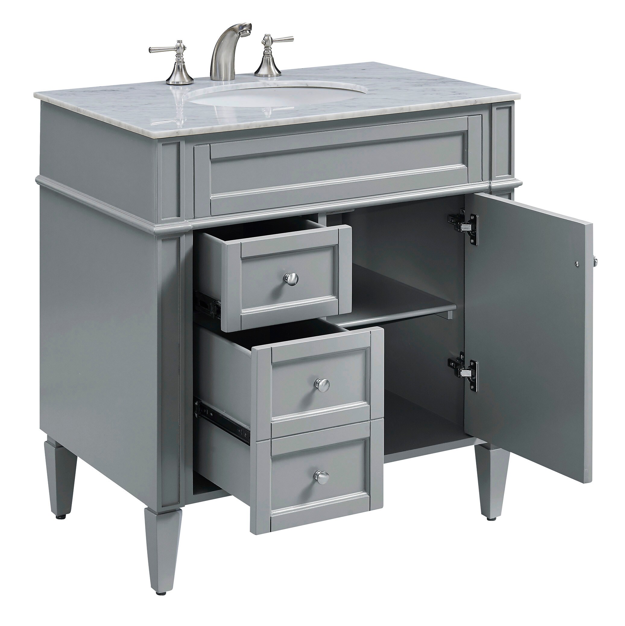 Elegant Decor HF3075 Bath-Vanity-Combo - View #3