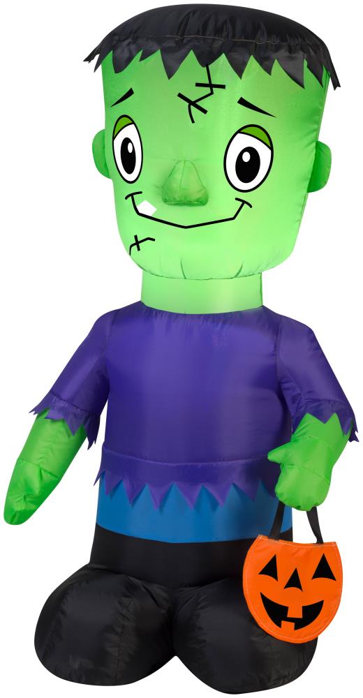 Gemmy 3.5-ft x 1.5-ft Lighted Monster Halloween Inflatable at Lowes.com