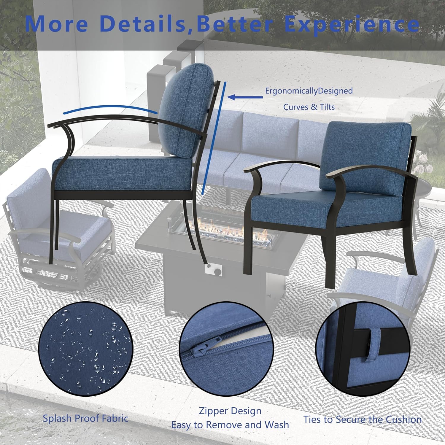 ALAULM LS-A-2C-NAVY Patio-Chairs - View #4