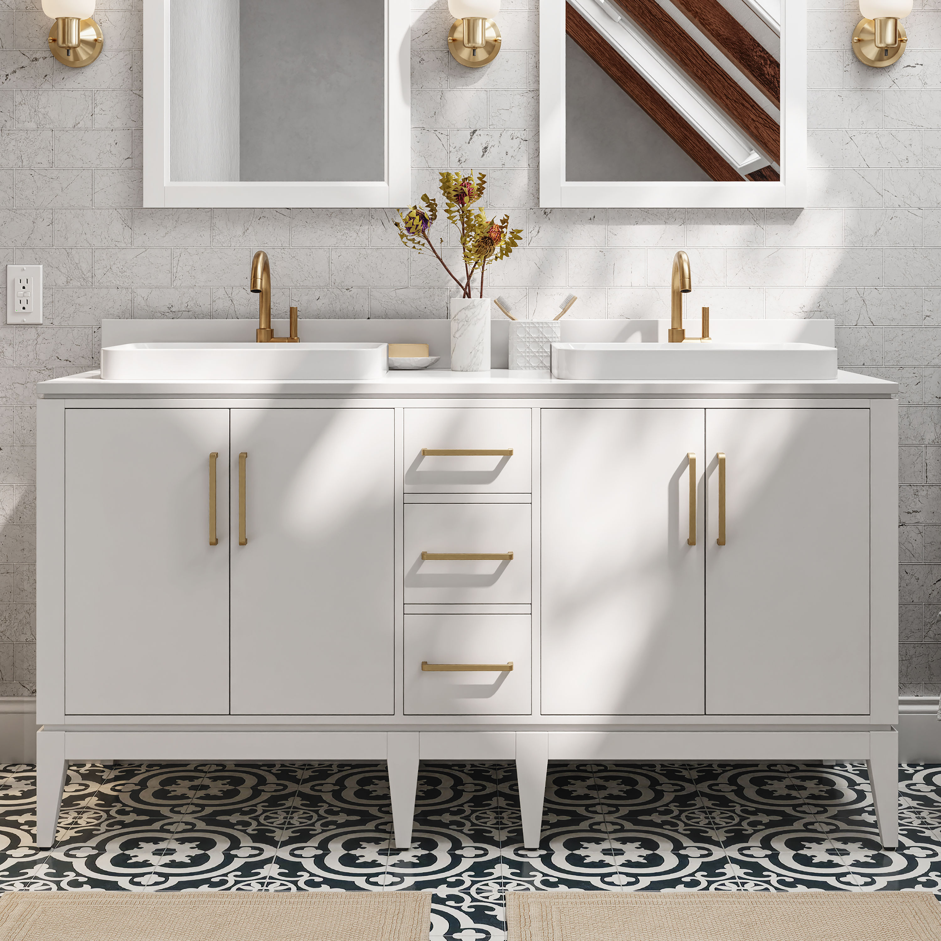 Get all the information you'll need on white bathroom vanities, and get  ready to install a crisp and conveni…