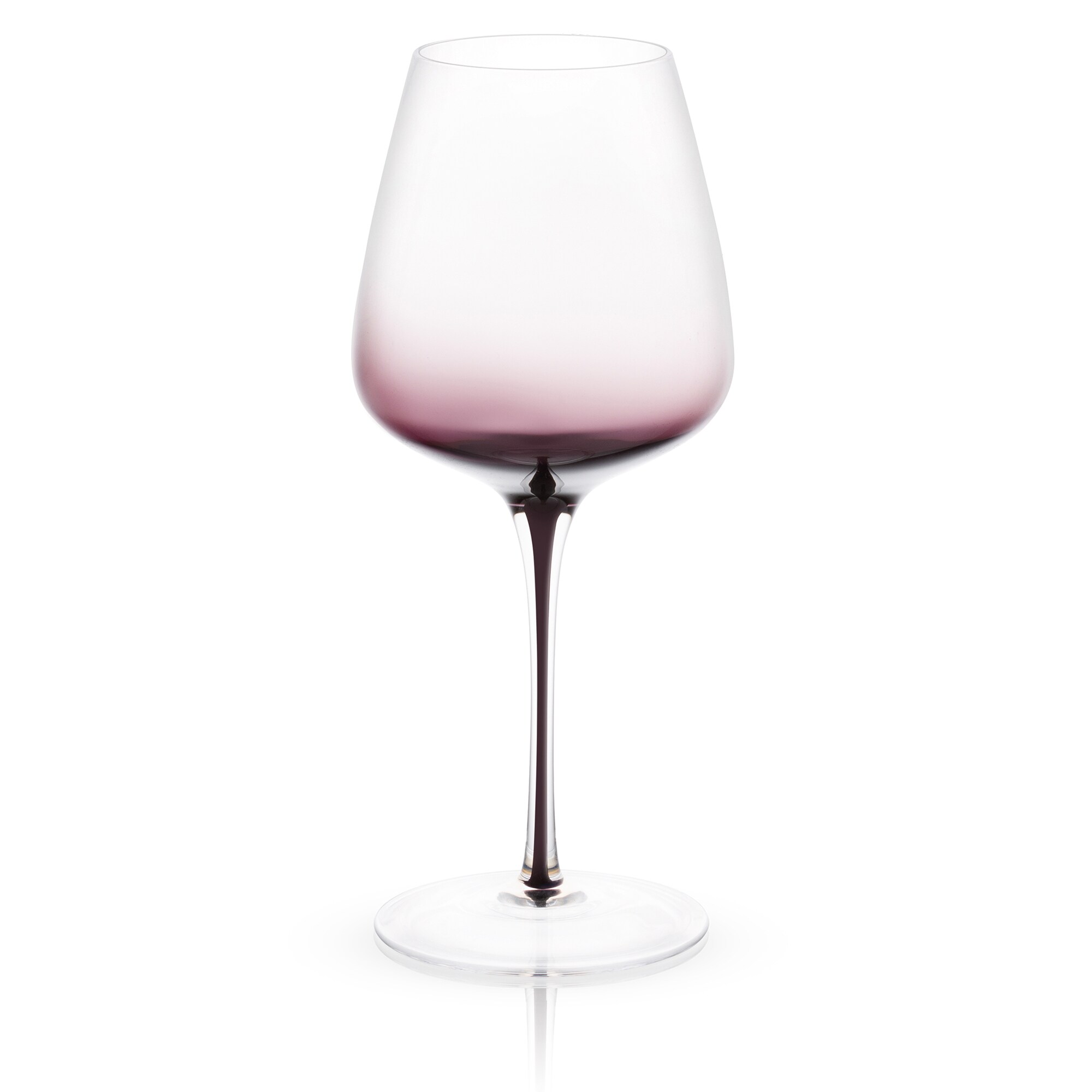 JoyJolt Black Swan 8-fl oz Glass Clear/Black Wineglass Set of: 4 in the  Drinkware department at