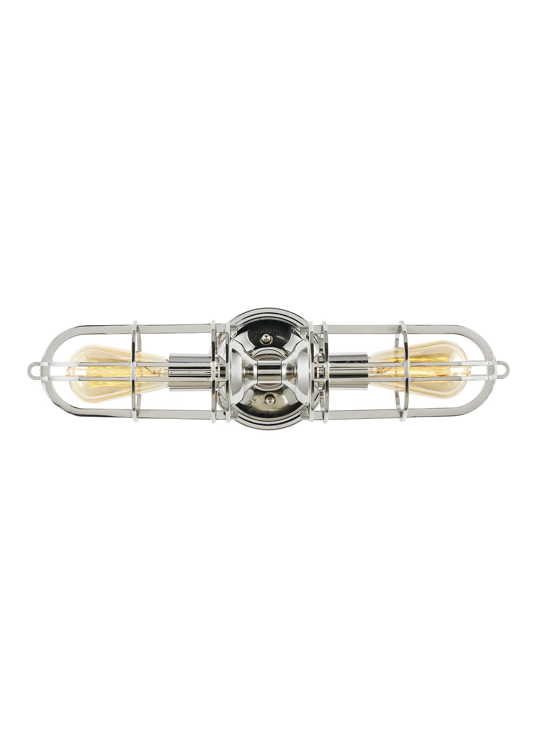 Generation Lighting WB1704PN Urban Renewal 5.5-in 2 -Light Polished Nickel Modern/contemporary Vanity light