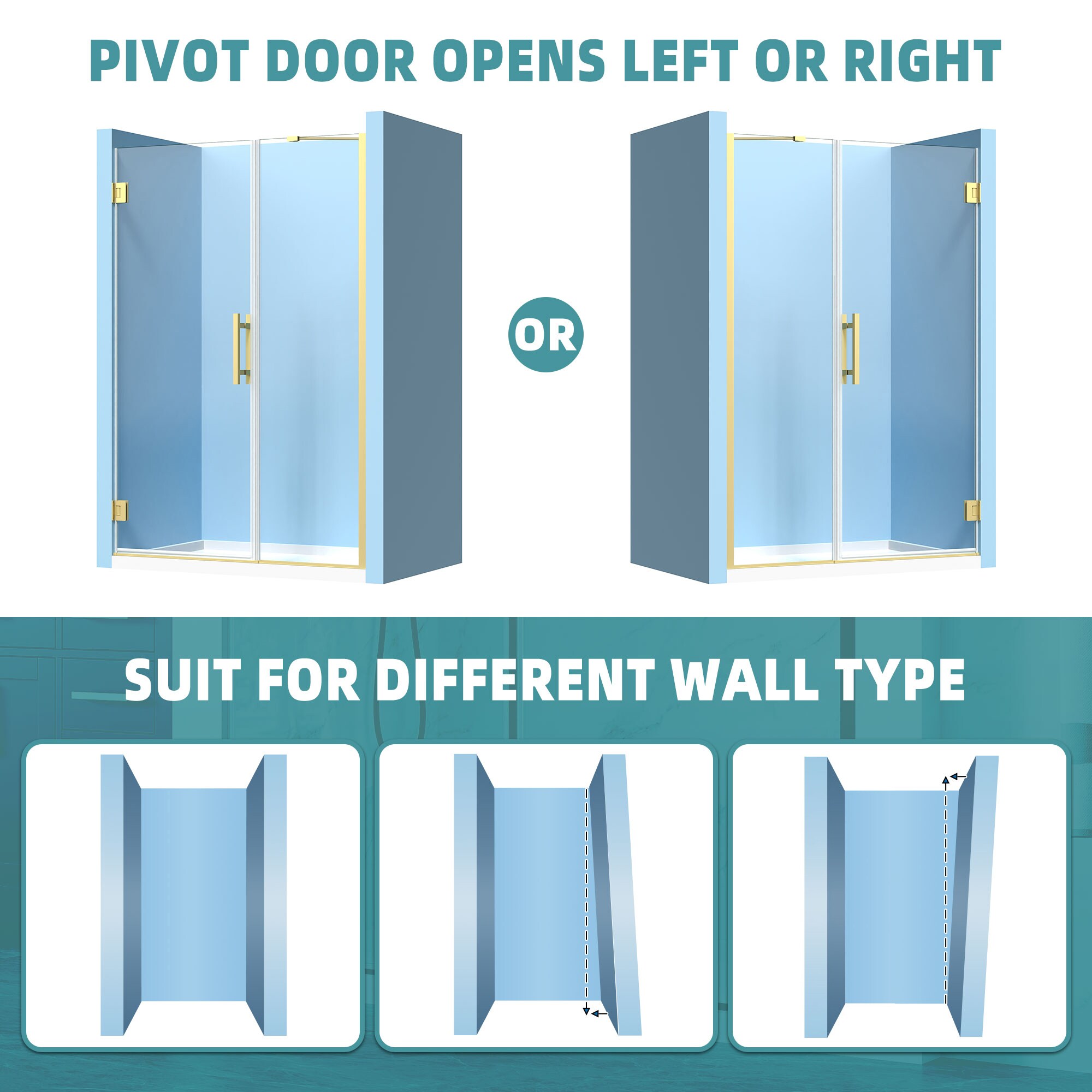 Forclover FLW-DP49BG Shower-Doors - View #8