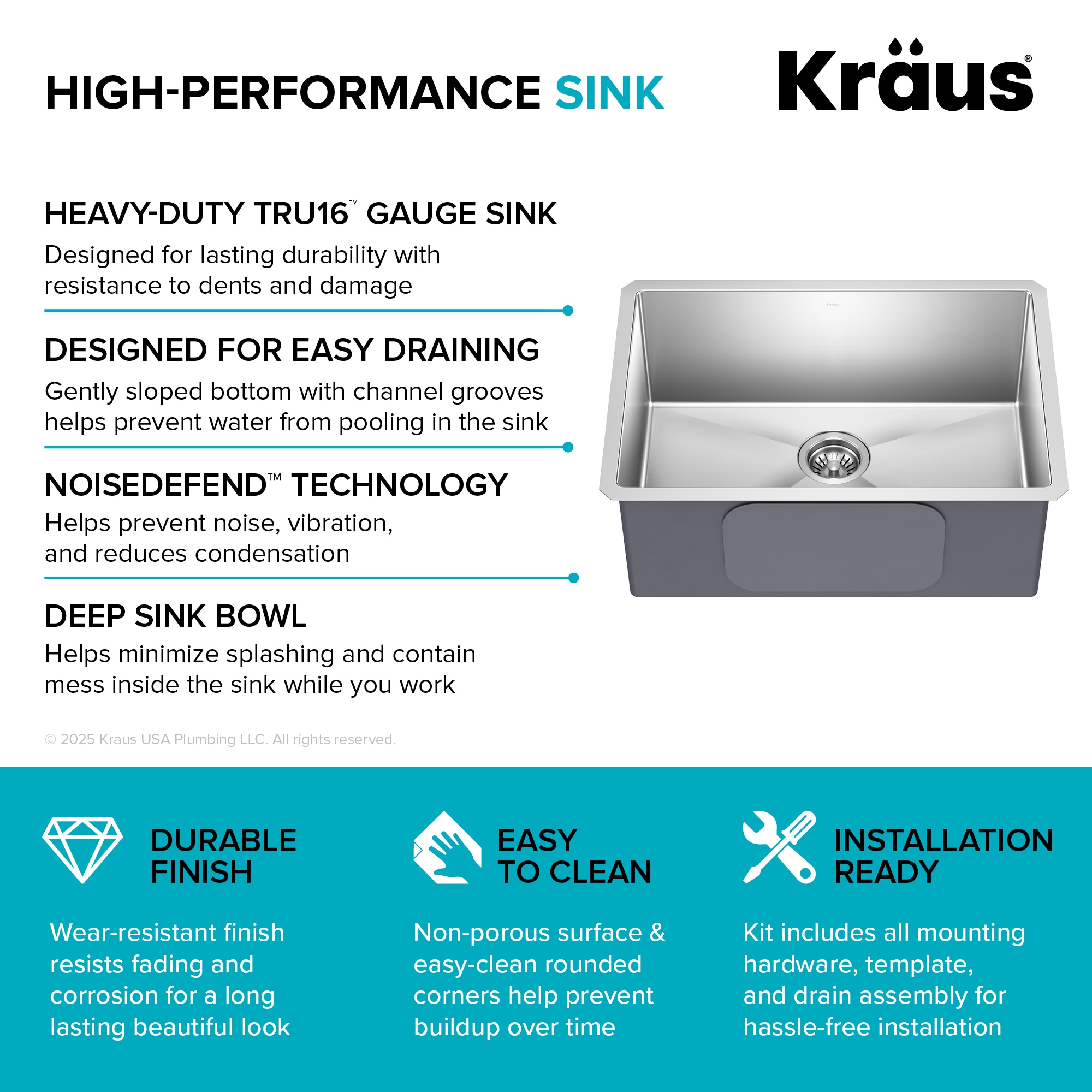 Kraus KHU100-26 Kitchen-Sinks - View #12