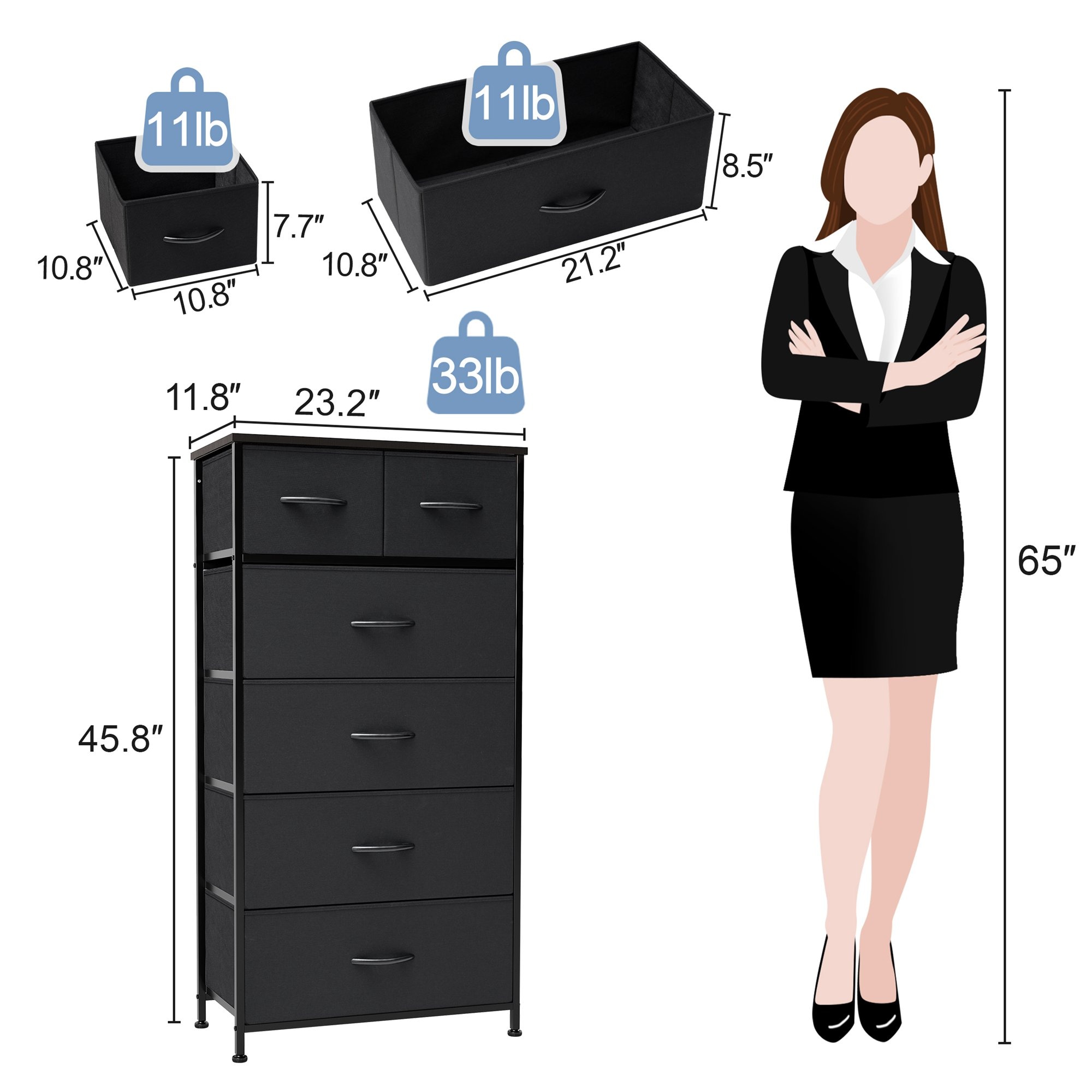 CloudFly CL-HD019BLK dressers - View #6