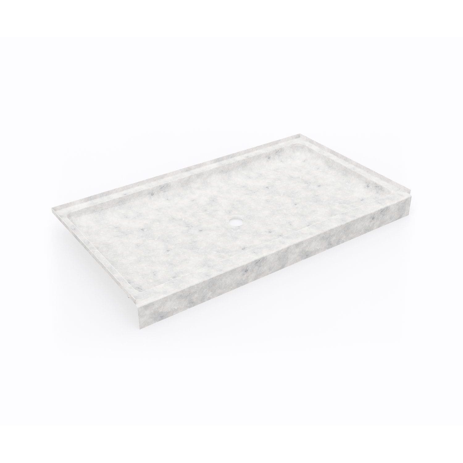 SWAN SF03460MD.130 60.38-in W x 34.19-in L Center Ice (130) Rectangle Shower Pan Base with 4.5-in H Threshold