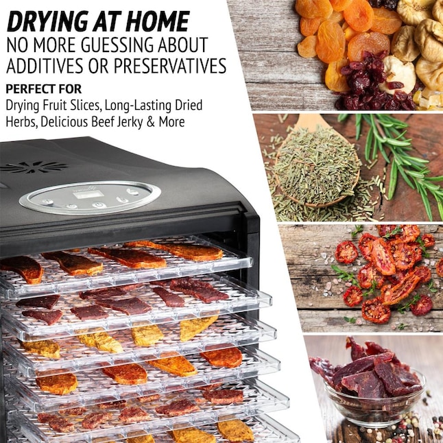 Ivation 9 Tray Premium Digital Electric Food Dehydrator Machine - 600W
