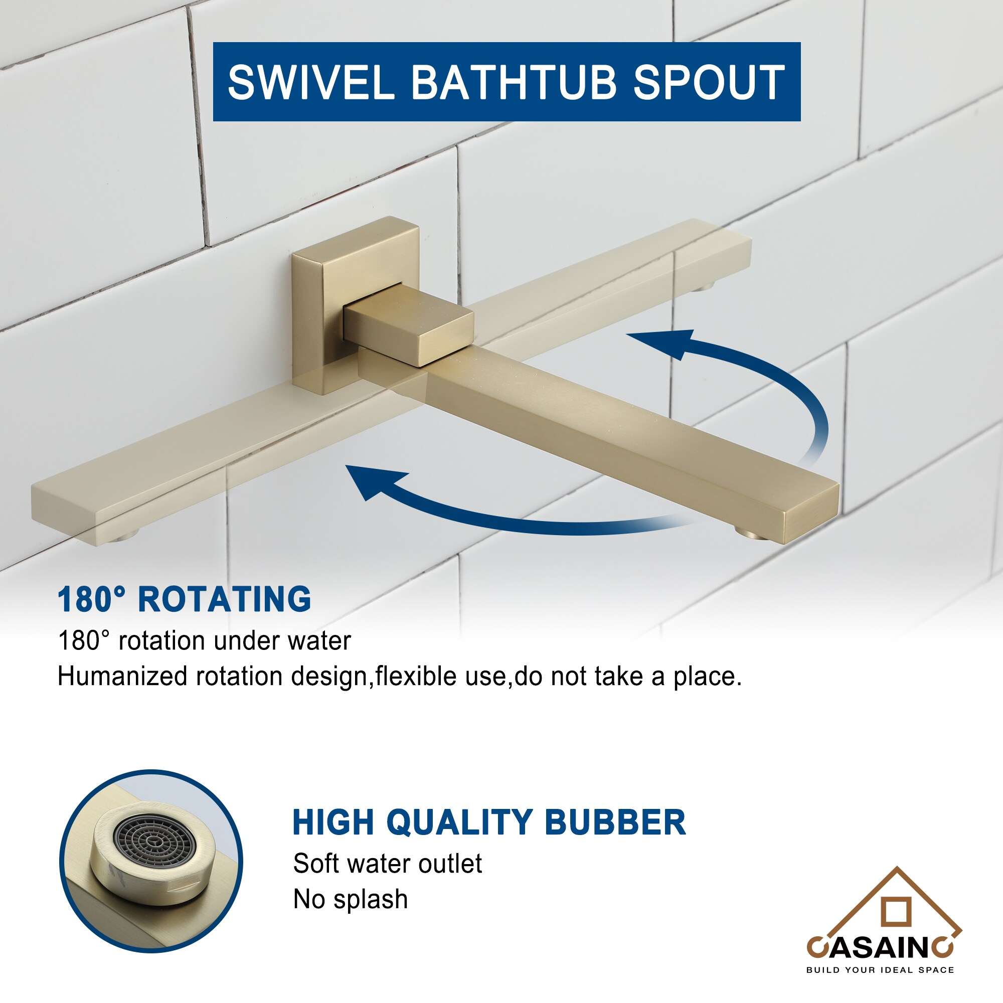 CASAINC OY-98A1003-BG Showerhead-Bar-Panels - View #9