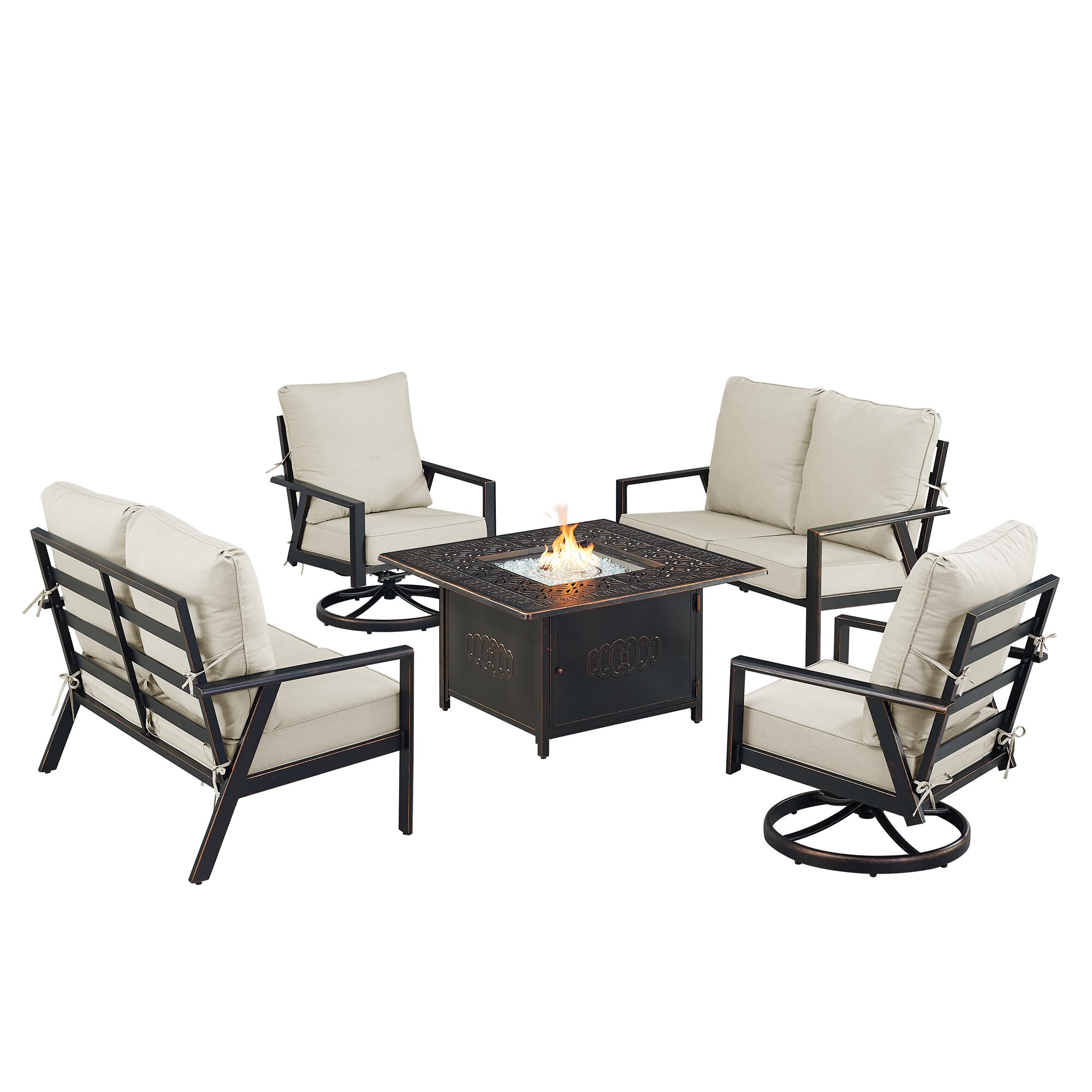 Oakland Living LUX2LS2CHRONINLGCUA Patio-Conversation-Sets - View #2