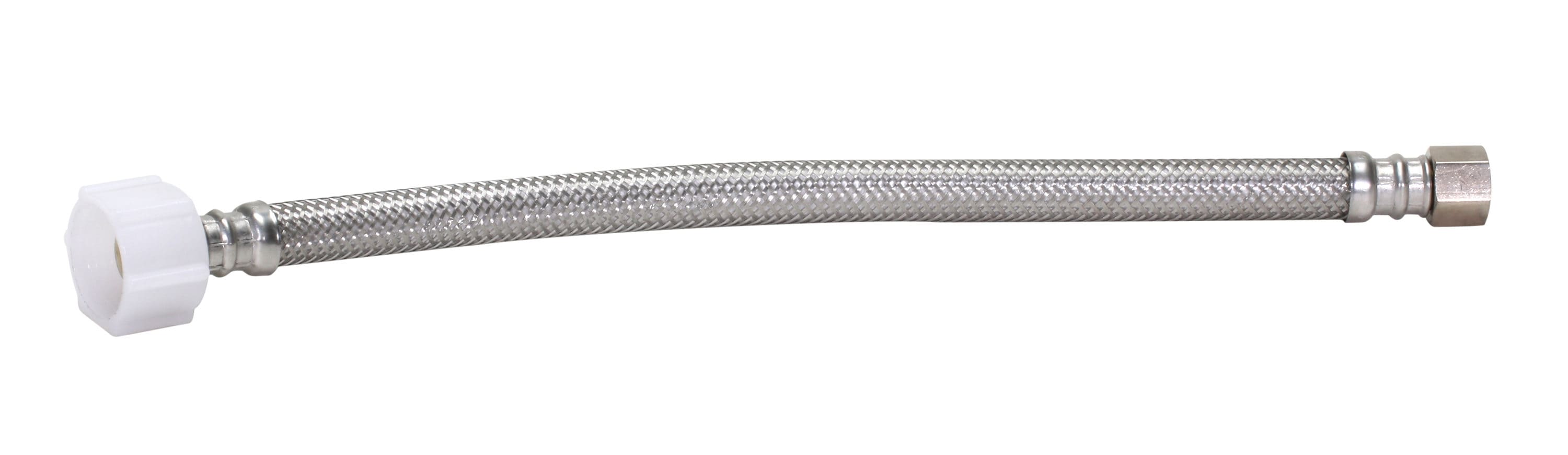 Braided Stainless Steel Hose for Gas Appliances Nut-Elbow 1/2-1/2
