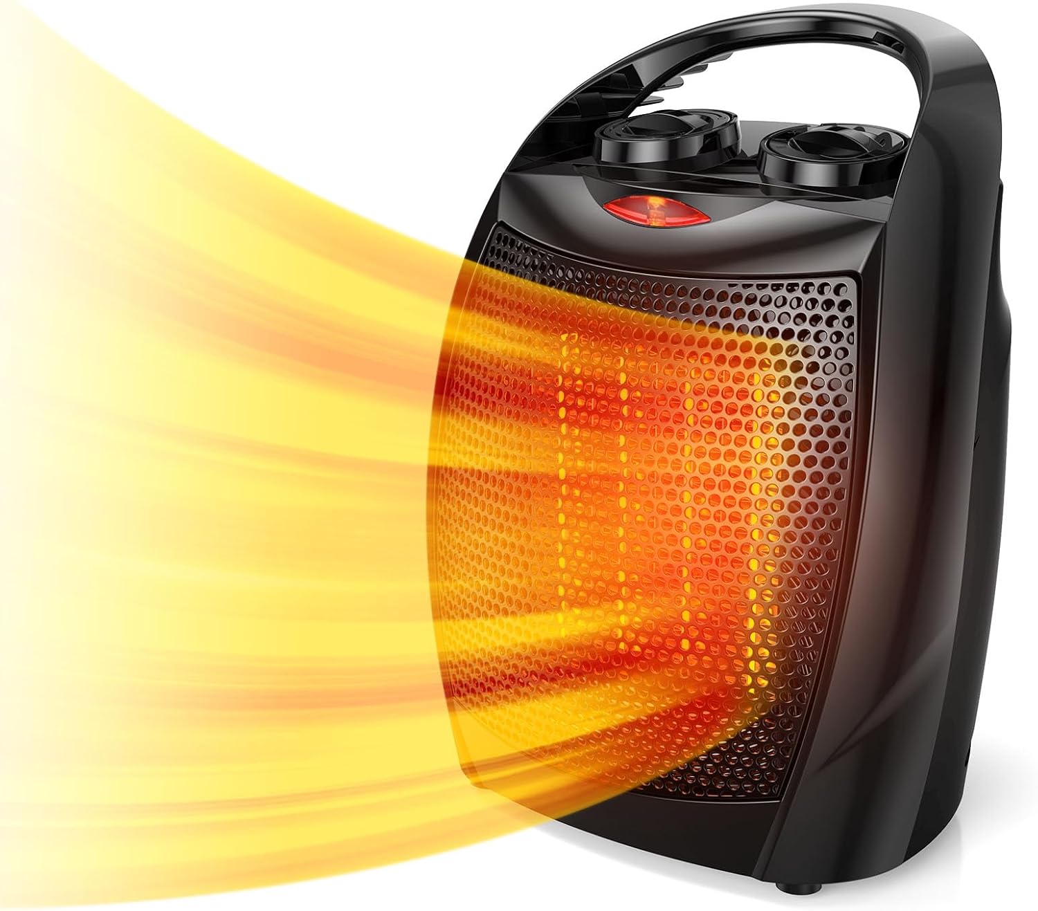 Electactic 1500 -Watt Ceramic Compact personal Indoor Electric Space Heater with Thermostat