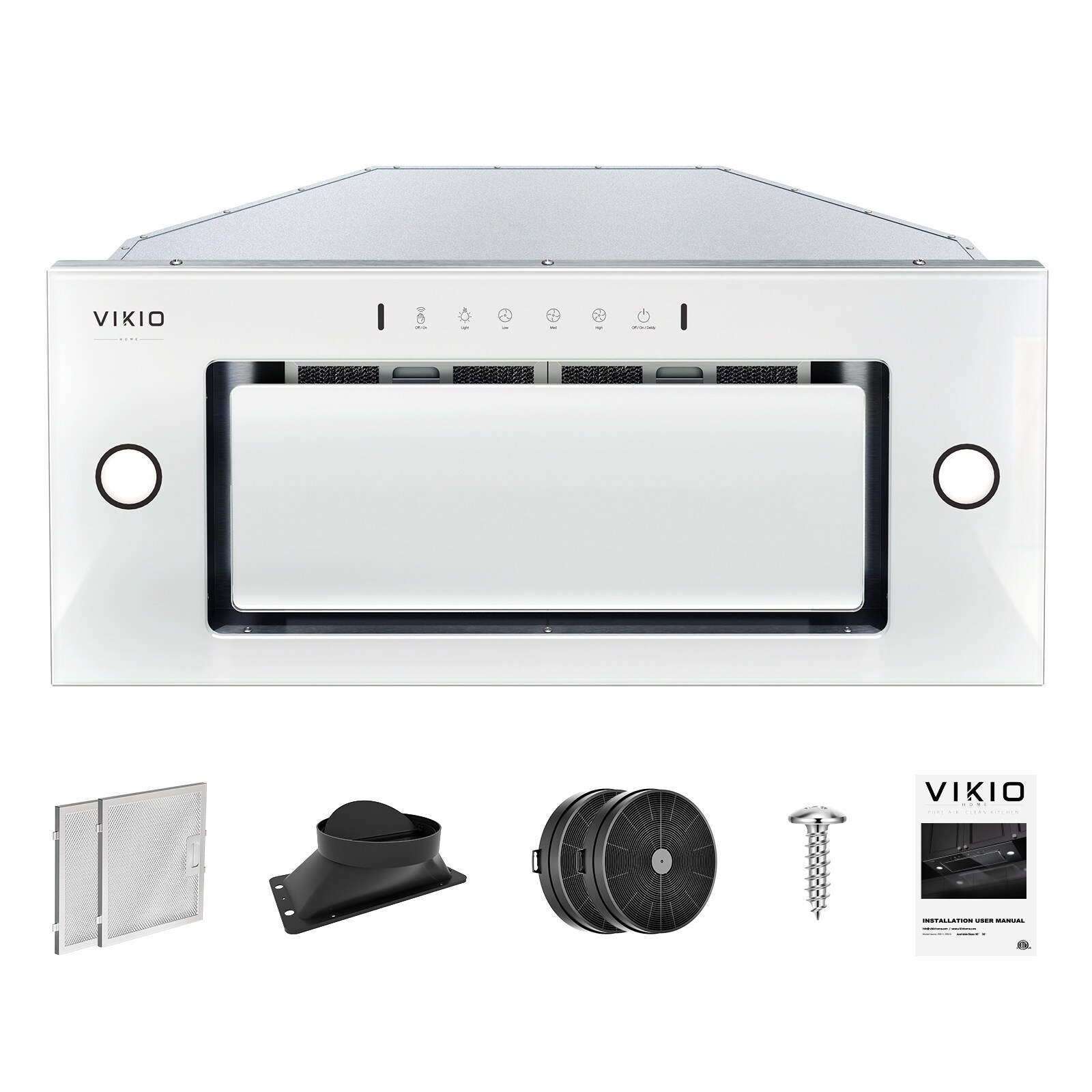 VIKIO B0136W Undercabinet-Range-Hoods - View #12
