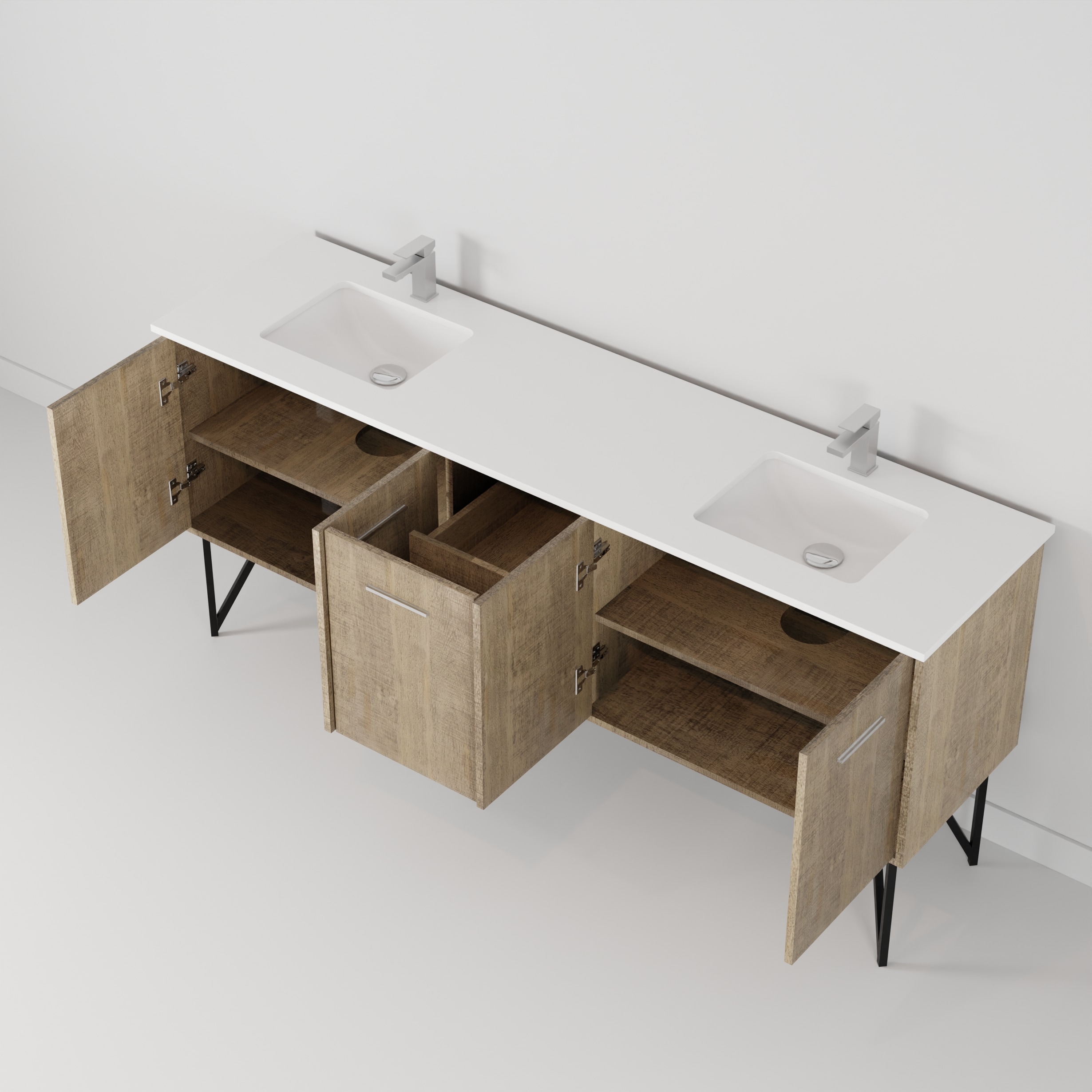 Lexora LLC80DKSOS000FGM Bath-Vanity-Combo - View #7
