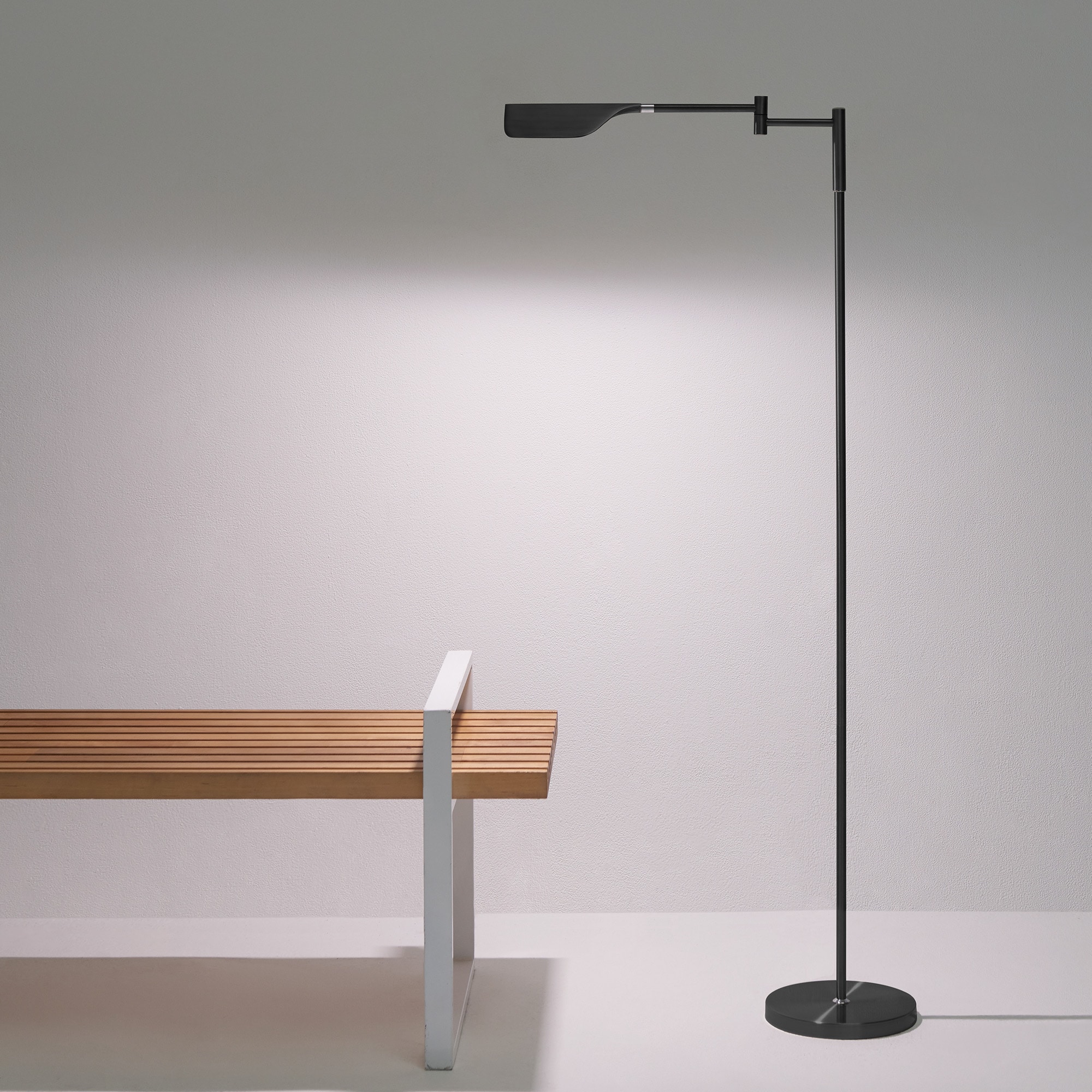 Black Adjustable 3-Way LED Task Floor Lamp