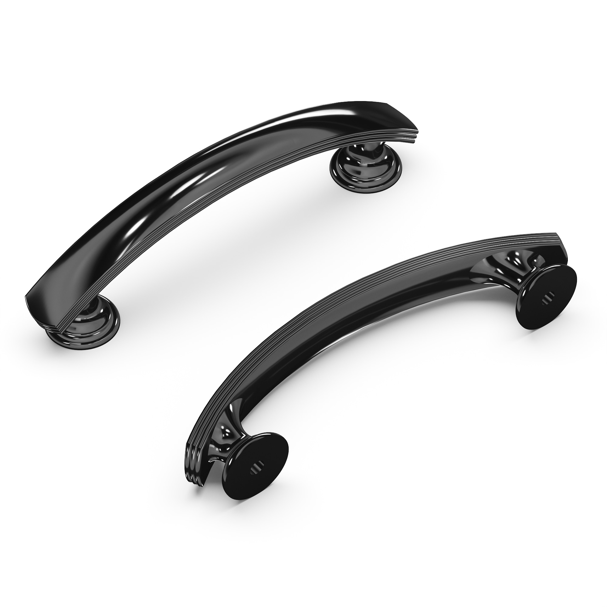 Hickory Hardware P2143-BLN-10B American Diner 3-in , 76mm Center to Center Black Nickel Arch Handle 10 -Pack