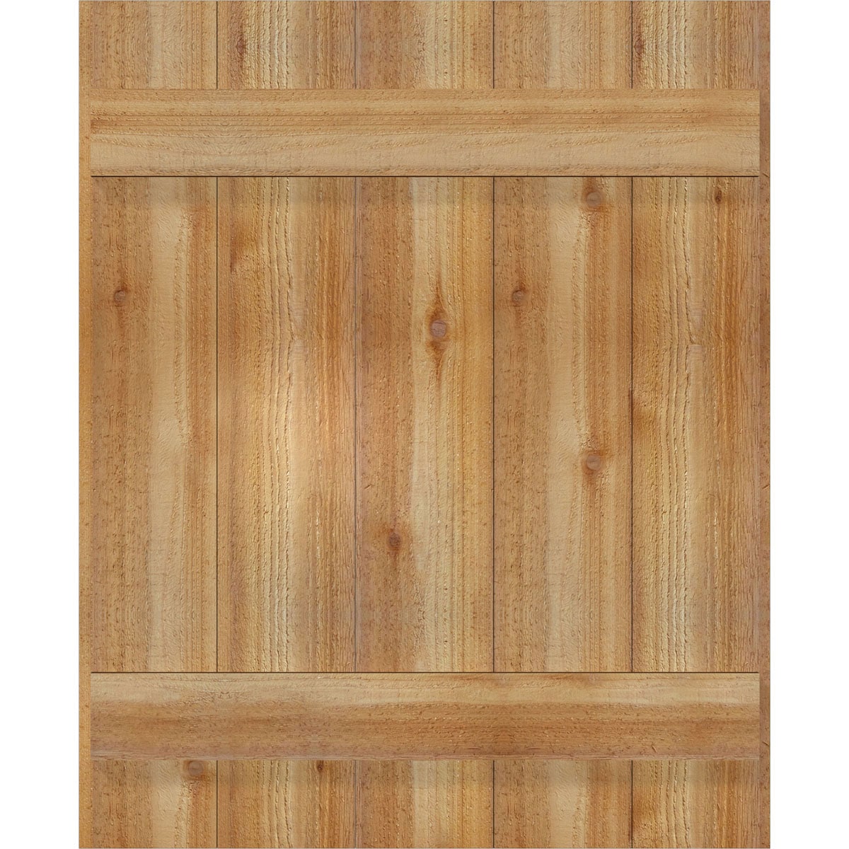 Ekena Millwork RBJ06S26X033RWR 26.875-in W x 33-in H Unfinished Paintable/Stainable Board and batten Wood Exterior Shutters ( 2 -Pack )